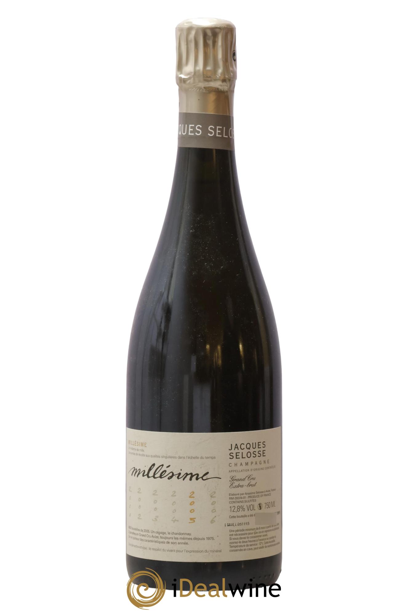 Blanc de Blancs Grand Cru Extra-Brut Jacques Selosse 2005 - Lot de 1 bouteille - 0