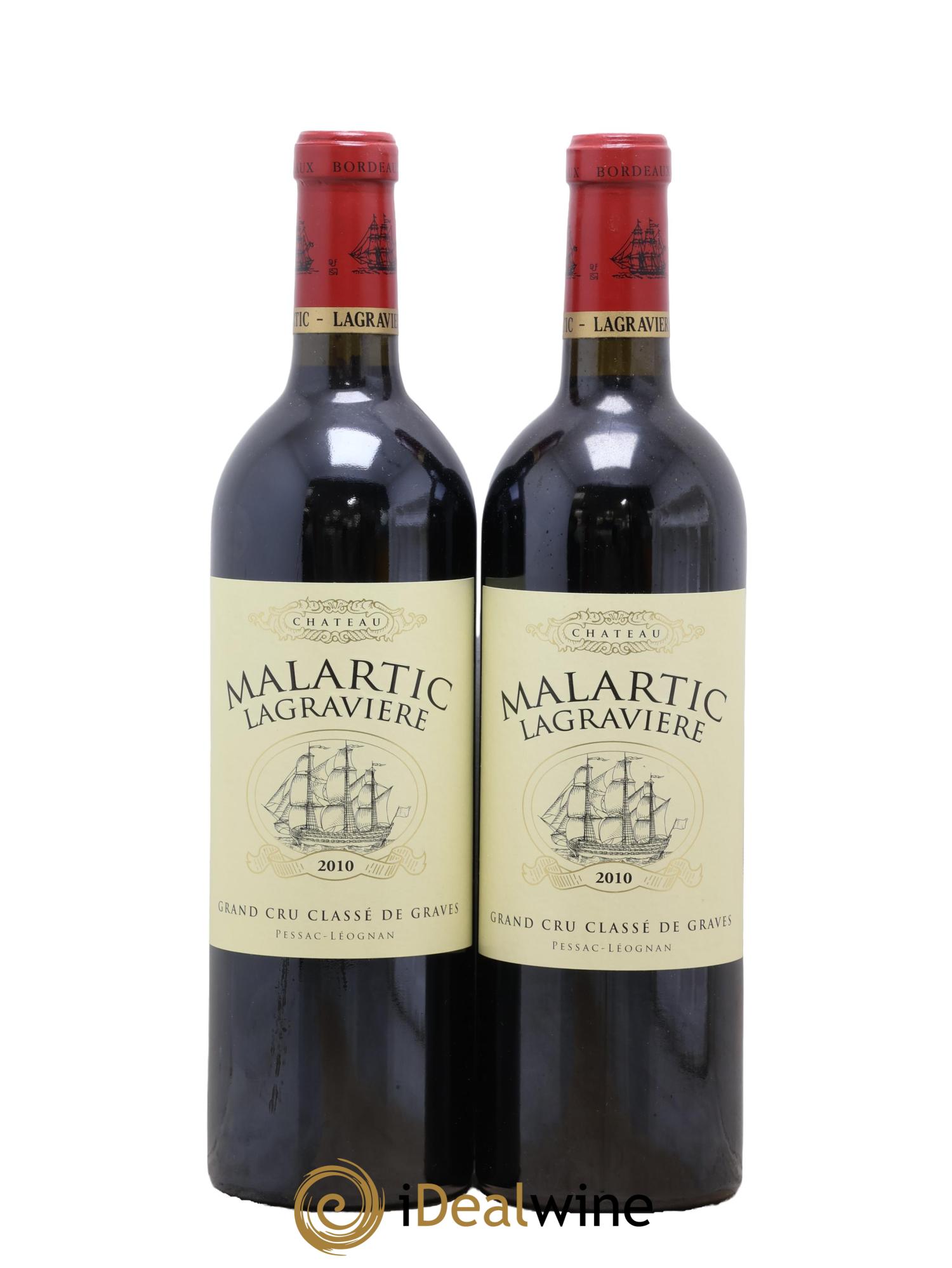 Château Malartic-Lagravière Cru Classé de Graves 2010 - Lot of 2 bottles - 0