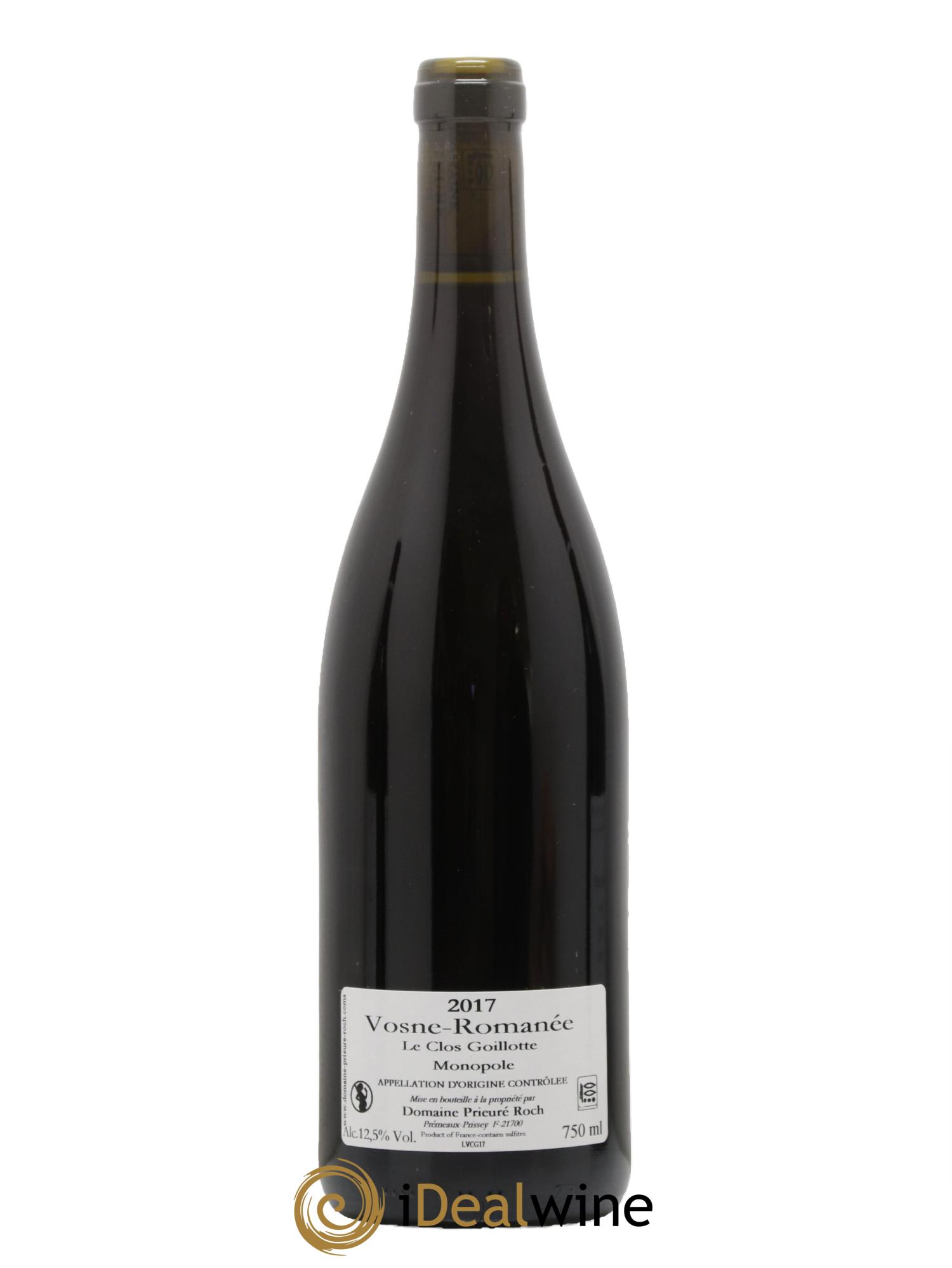 Vosne-Romanée Le Clos Goillotte Prieuré Roch 2017 - Lot de 1 bouteille - 1