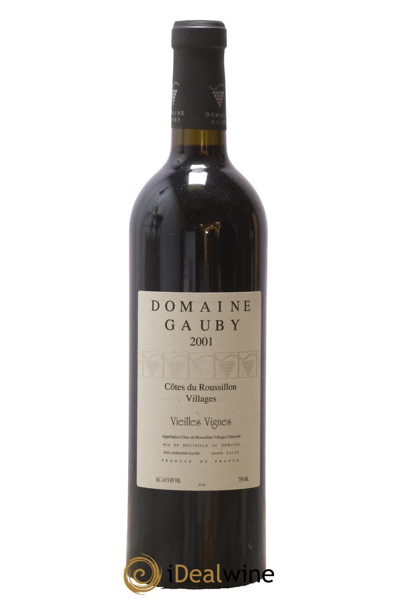 Côtes du Roussillon Villages Vieilles vignes Gauby (Domaine) 2001 - Lot of 1 bottle - 0