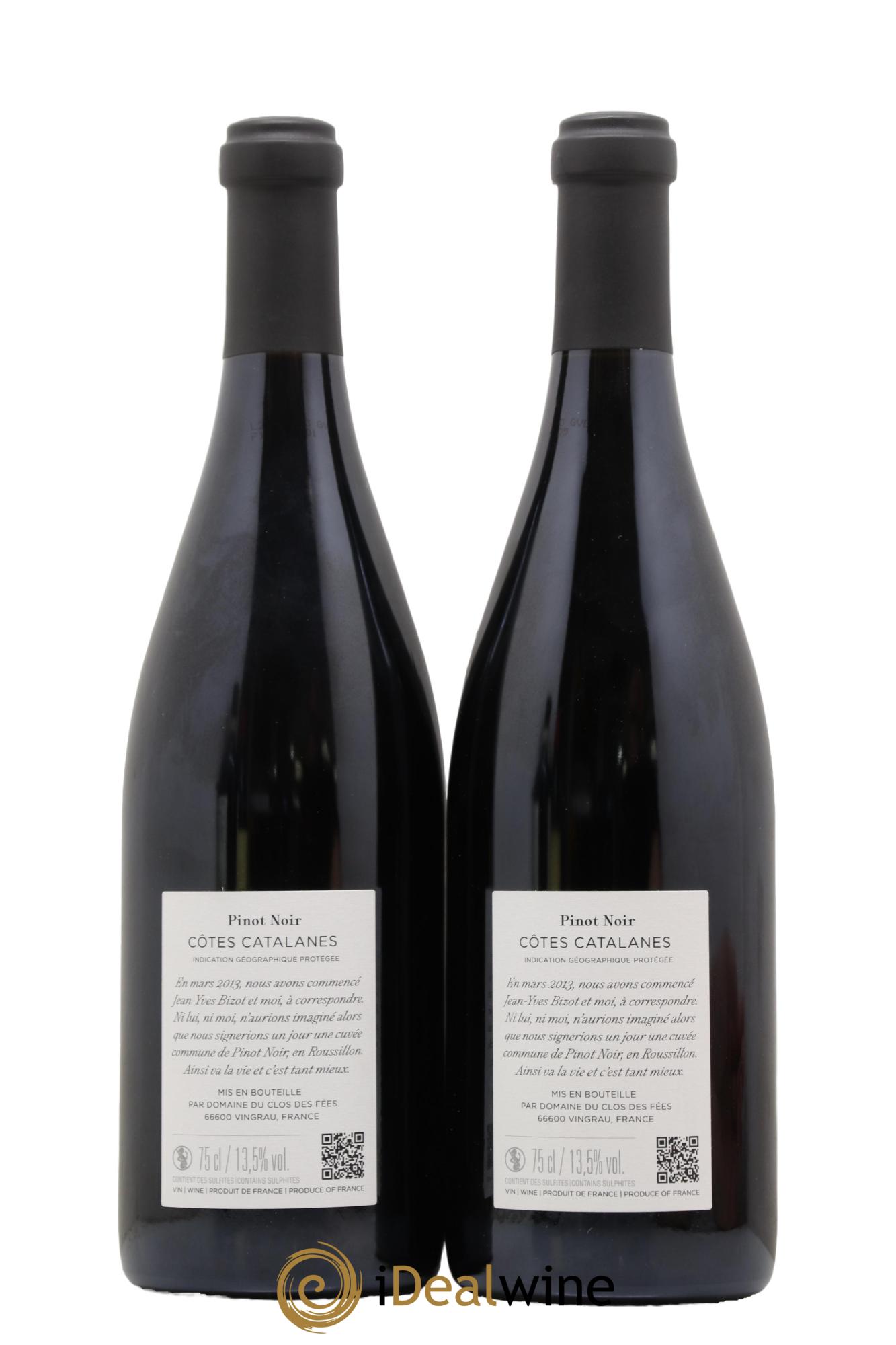 Côtes Catalanes Clos des Fées 100 Phrases pour éventails Hervé Bizeul 2022 - Lot de 2 bouteilles - 1