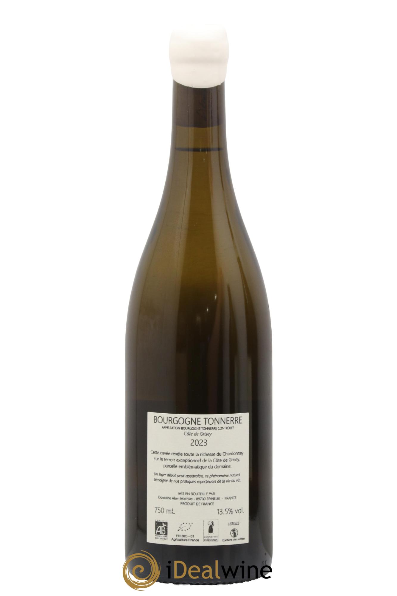 Bourgogne Tonnerre Côte De Grisey Domaine Alain Mathias 2023 - Posten von 1 Flasche - 1