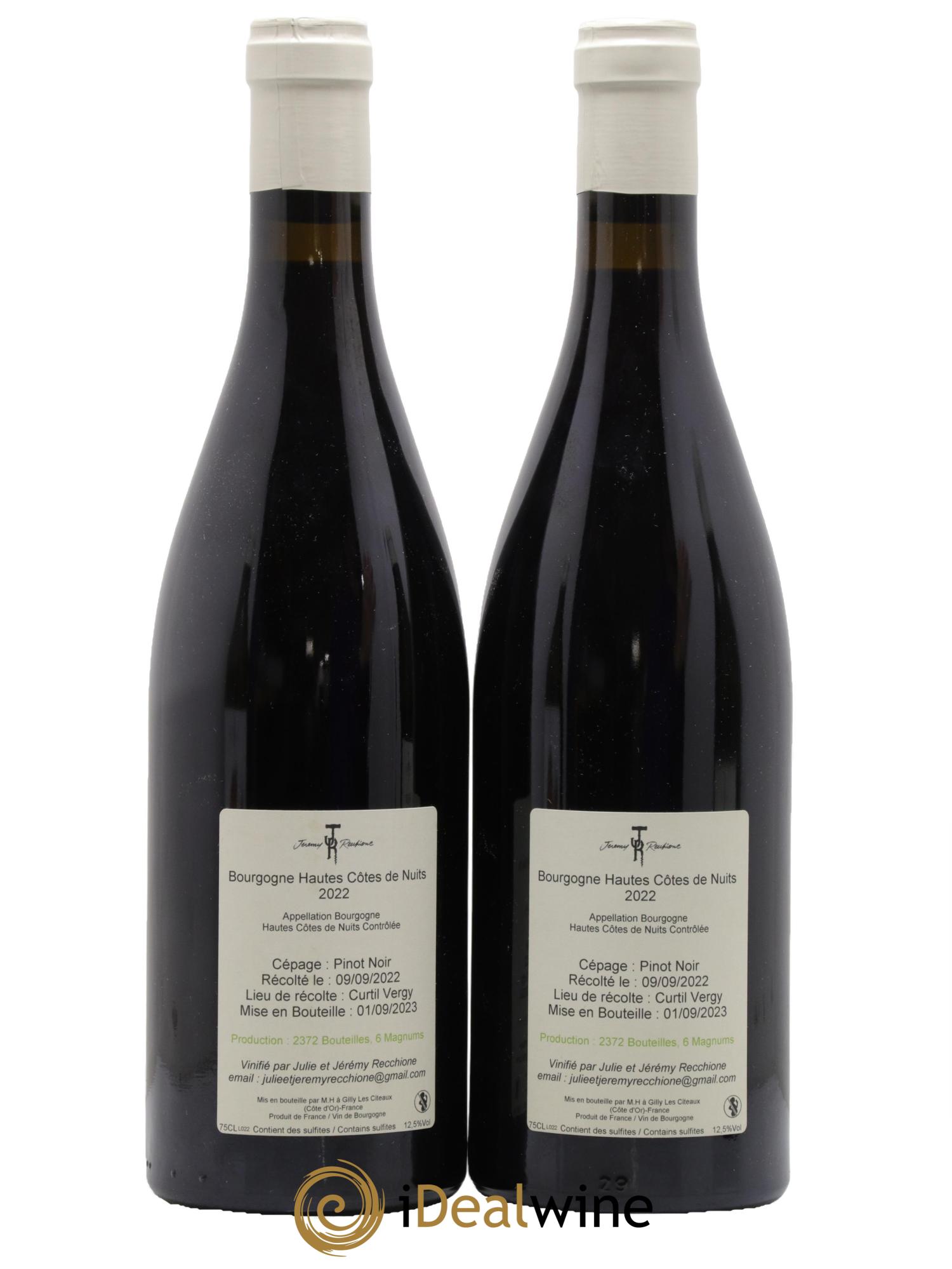 Hautes-Côtes de Nuits Recchione Jeremy 2022 - Lot de 2 bouteilles - 1