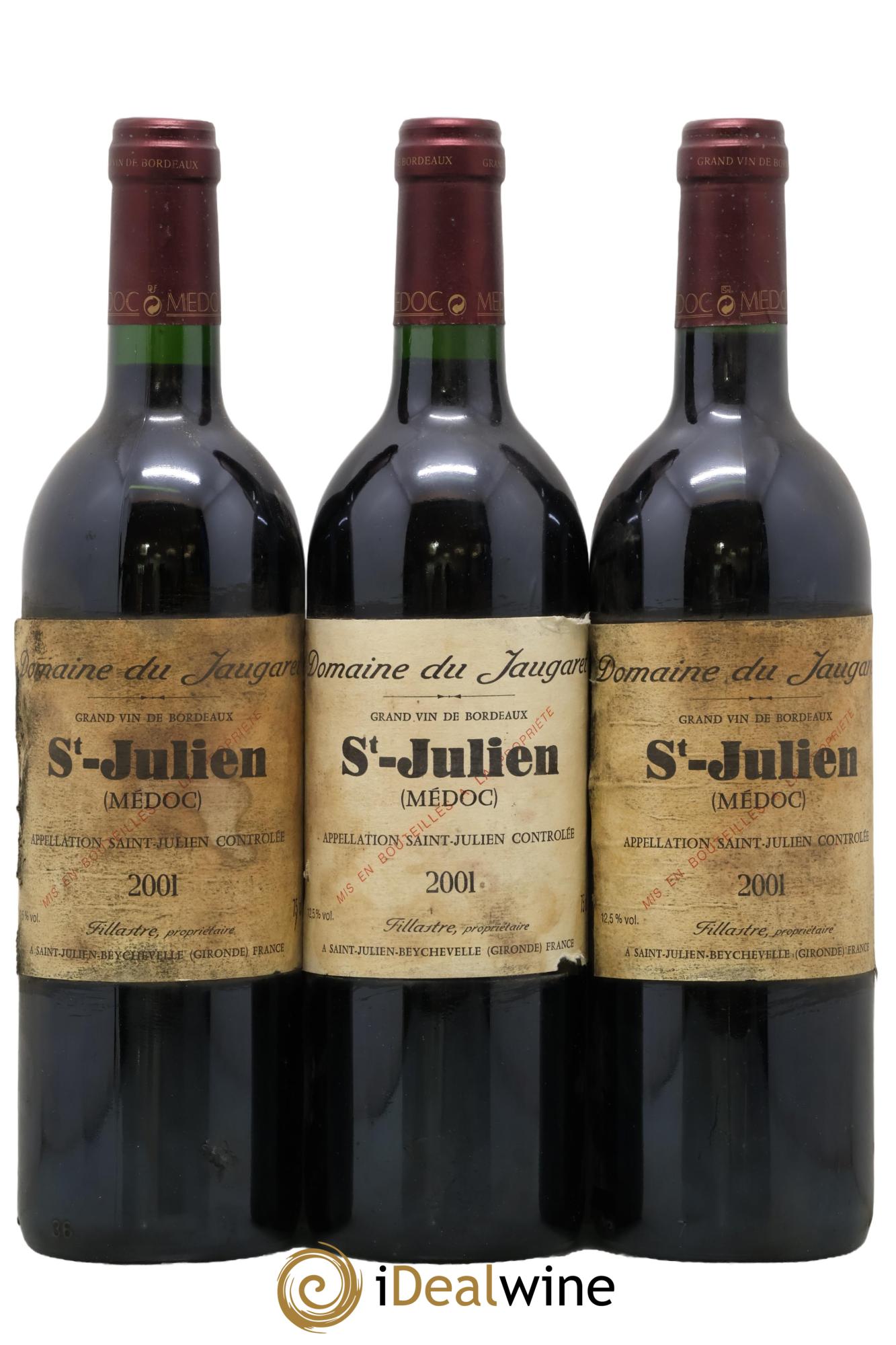 Domaine du Jaugaret 2001 - Lot de 3 bouteilles - 0