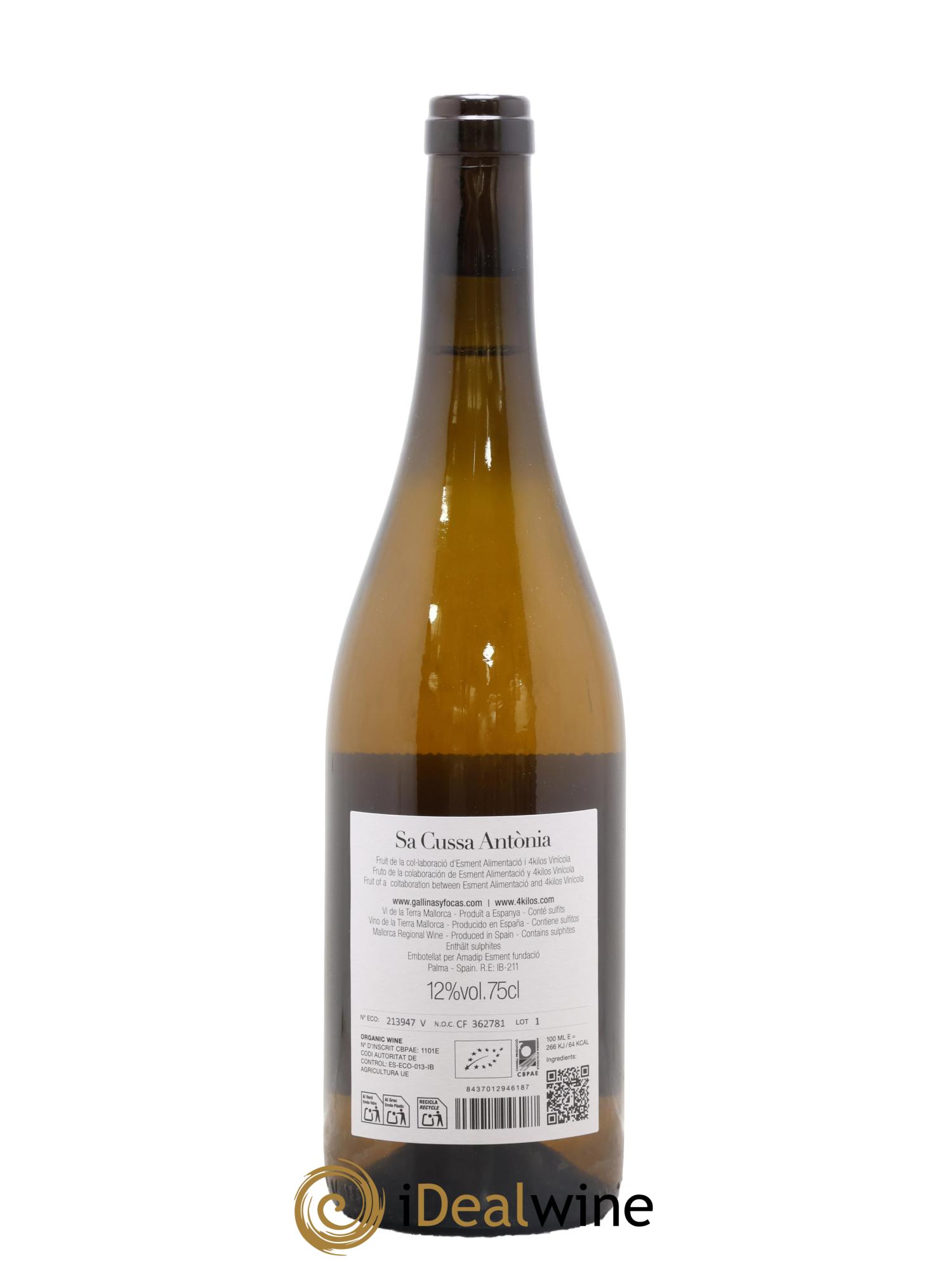 Espagne Vino de la Tierra de Mallorca Sa Cussa Antonia 4 Kilos 2025 - Lot de 1 bouteille - 1