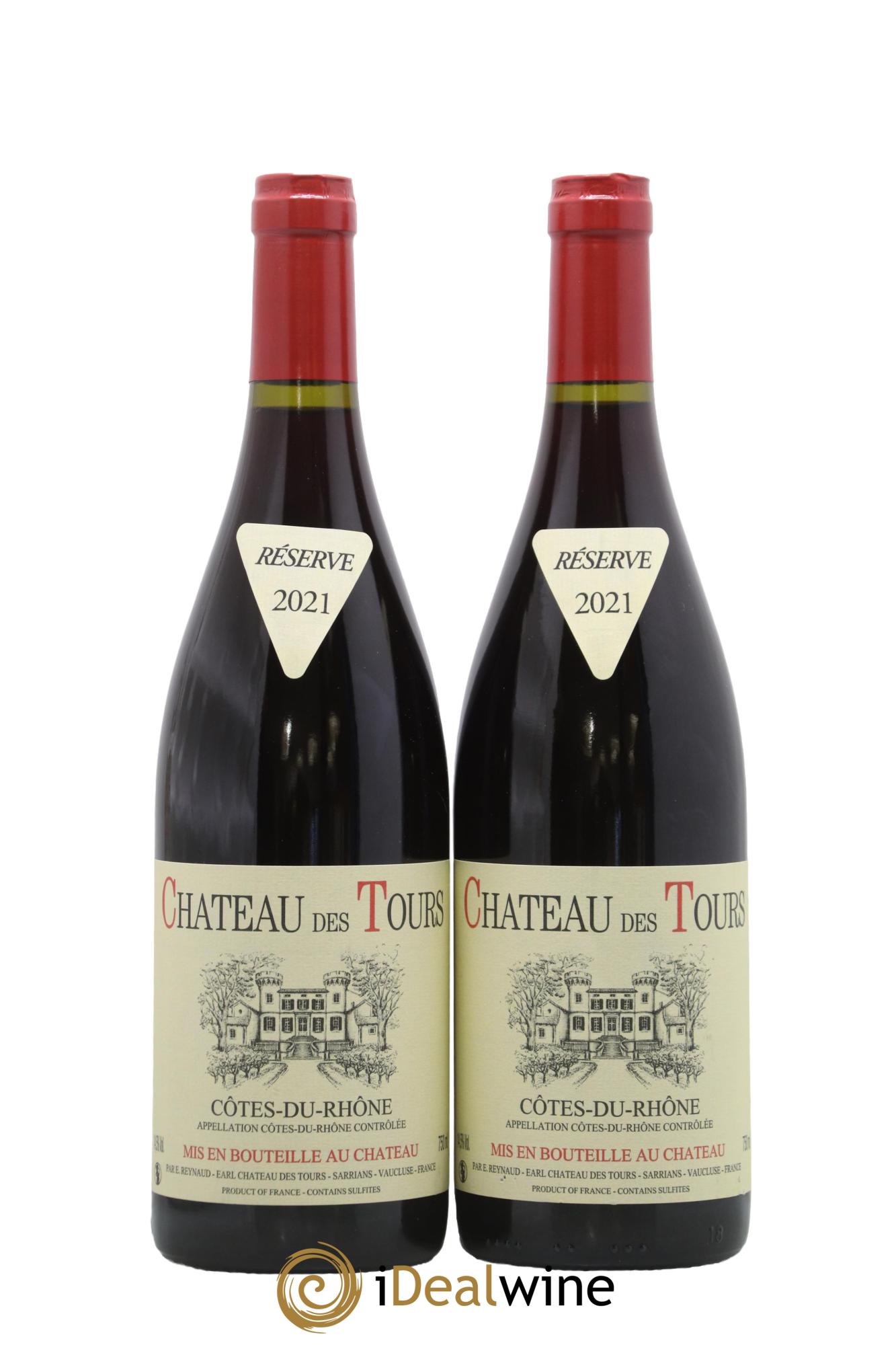 Côtes-du-Rhône Château des Tours Emmanuel Reynaud 2021 - Lot de 2 bouteilles - 0