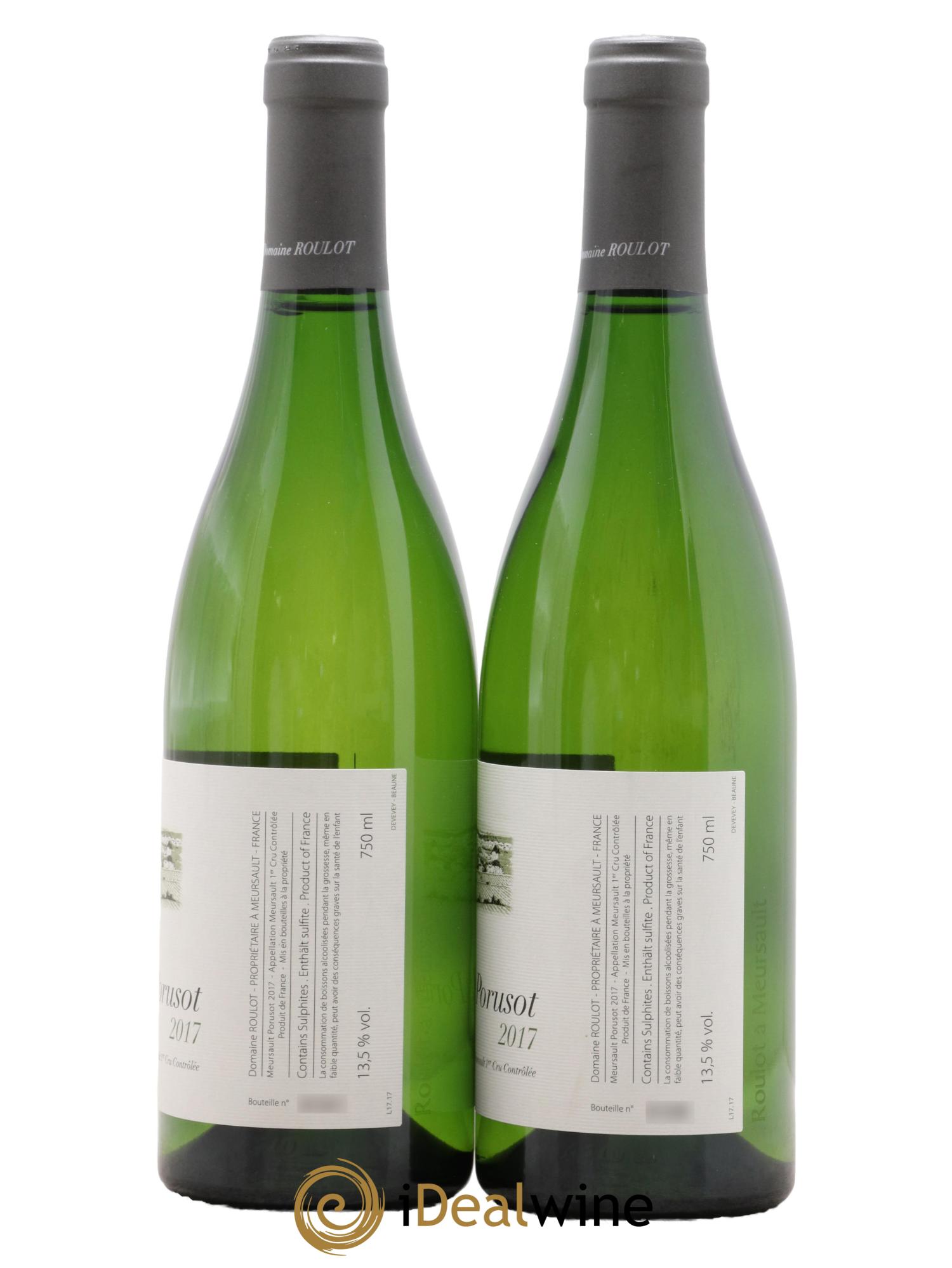 Meursault 1er Cru Le Porusot Roulot (Domaine)  2017 - Lotto di 2 bottiglie - 1
