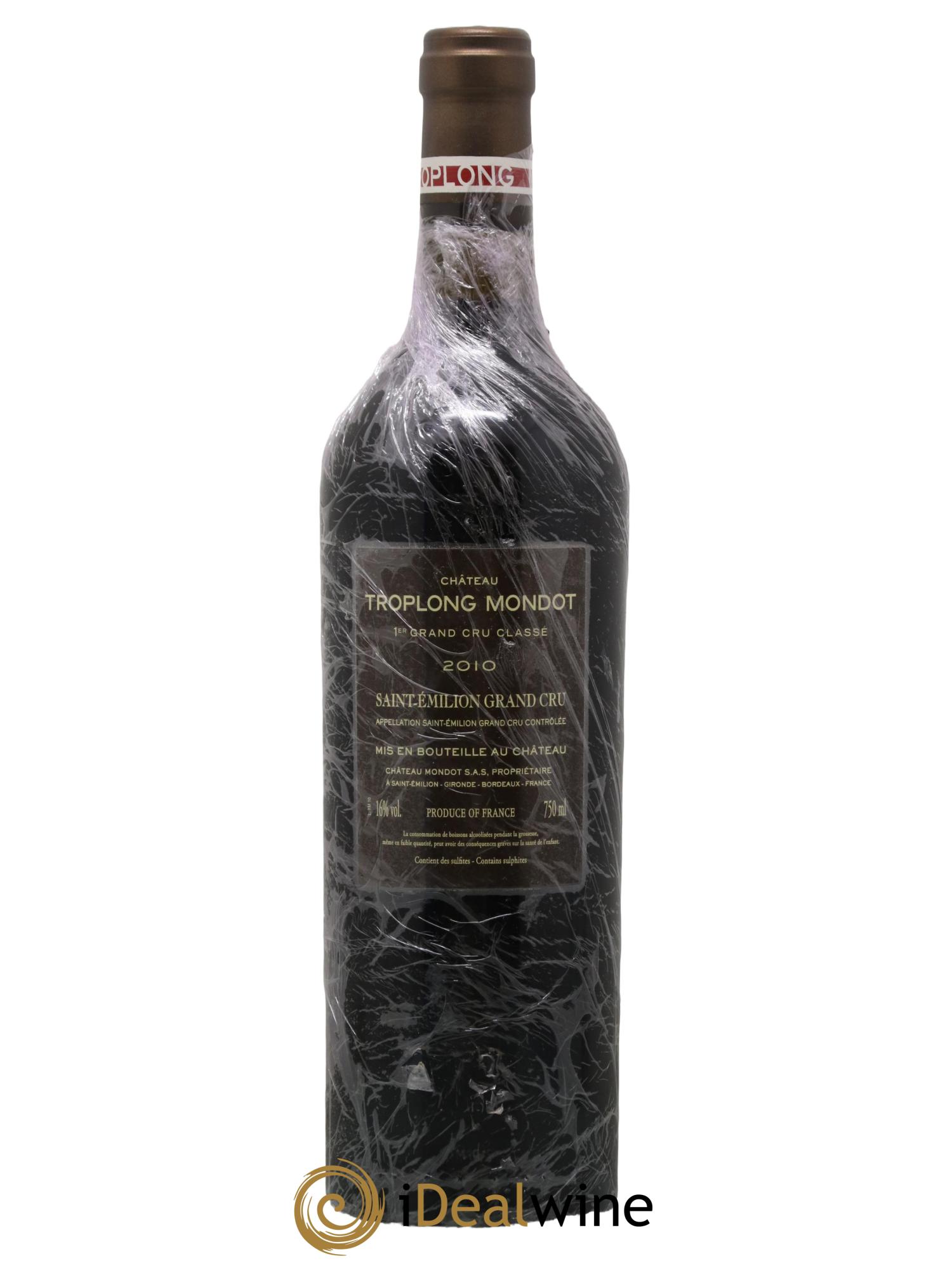 Château Troplong Mondot 1er Grand Cru Classé B 2010 - Lot de 1 bouteille - 1
