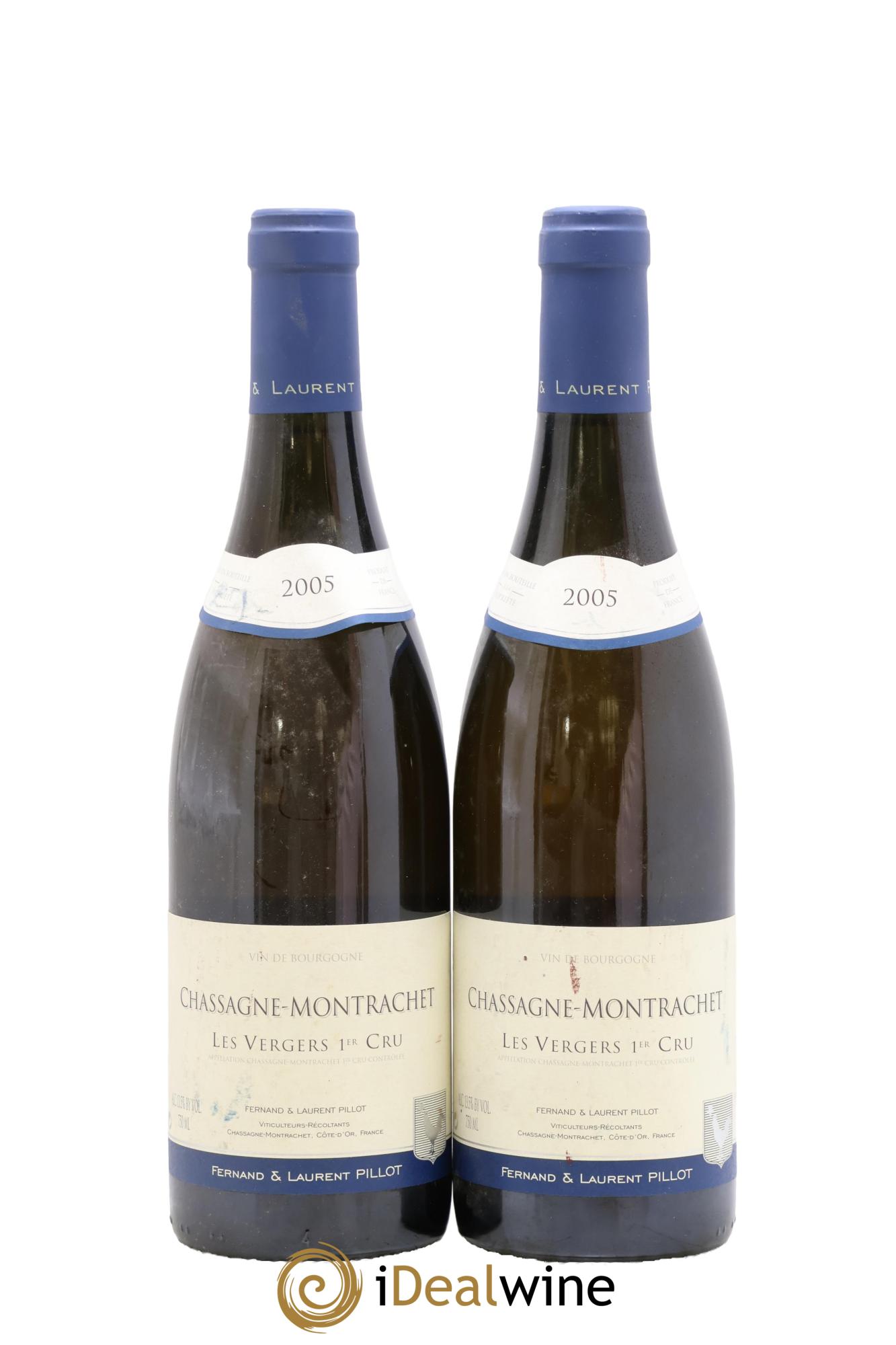 Chassagne-Montrachet 1er Cru Les Vergers Fernand et Laurent Pillot (Domaine) 2005 - Posten von 2 Flaschen - 0