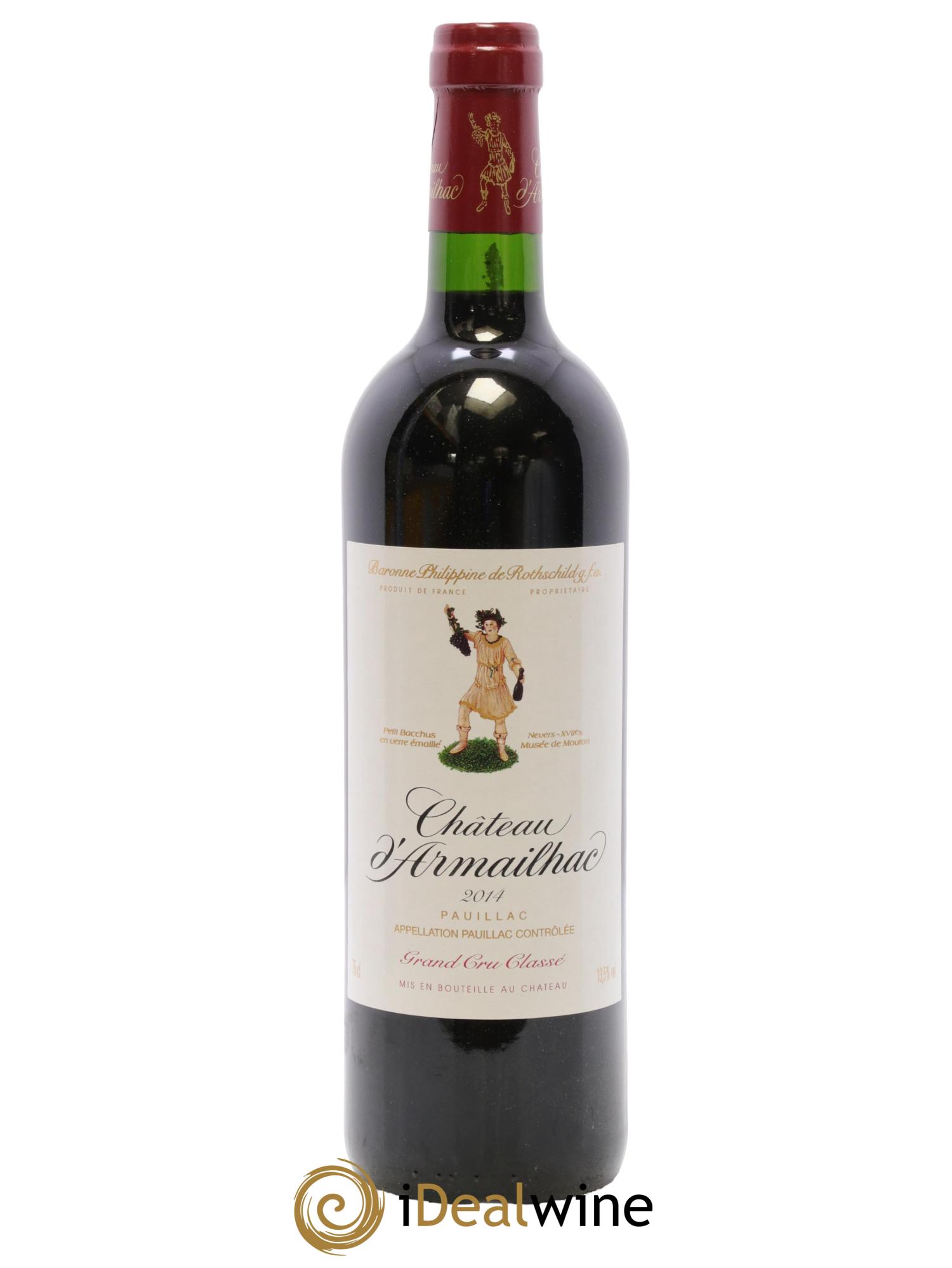 Château d' Armailhac - Mouton Baron(ne) Philippe 5ème Grand Cru Classé 2014 - Lot de 1 bouteille - 0