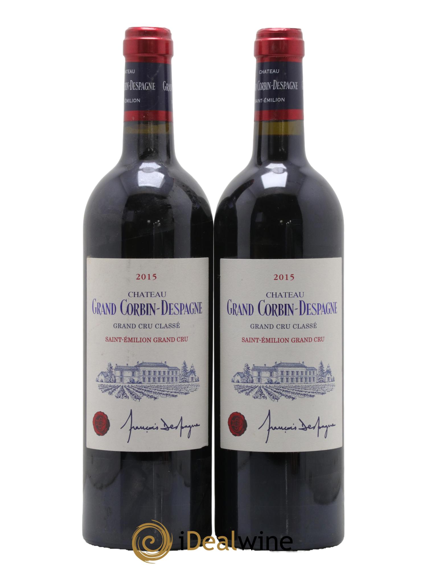 Château Grand Corbin Despagne Grand Cru Classé 2015 - Lot de 2 bouteilles - 0