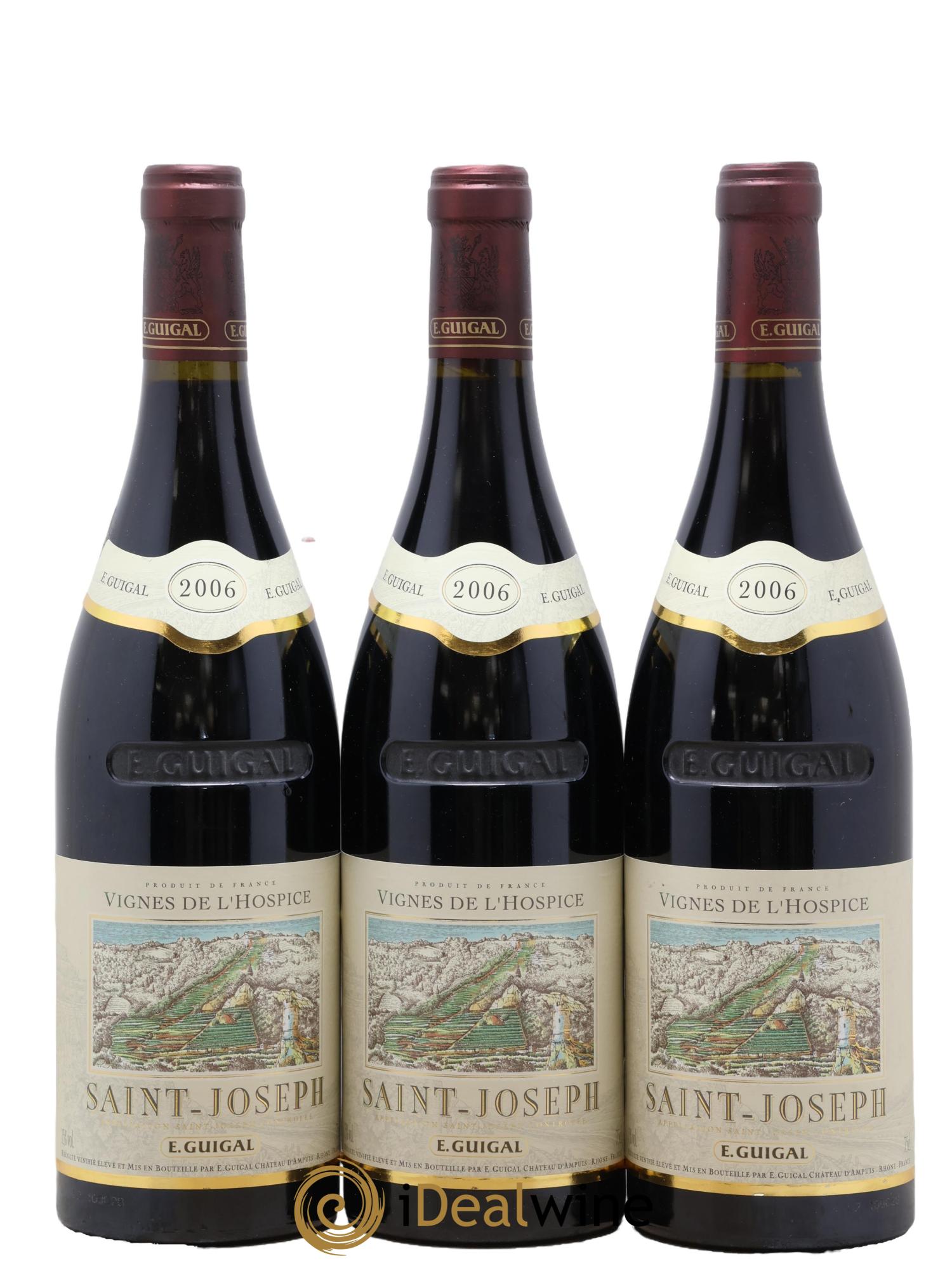 Saint-Joseph Vignes de l'Hospice Guigal 2006 - Lot of 3 bottles - 0