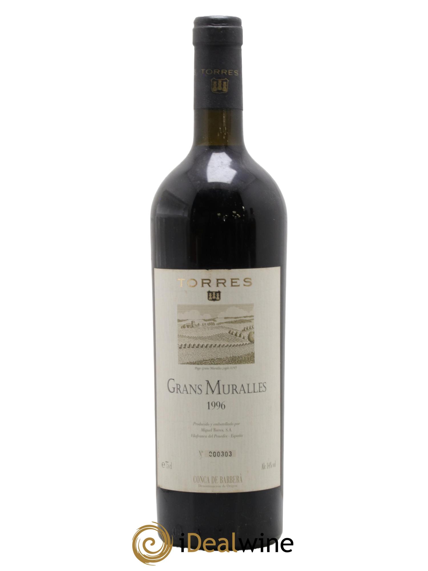 Conca de Barbera Grans Muralles Miguel Torres Crianza 1996 - Lot de 1 bouteille - 0