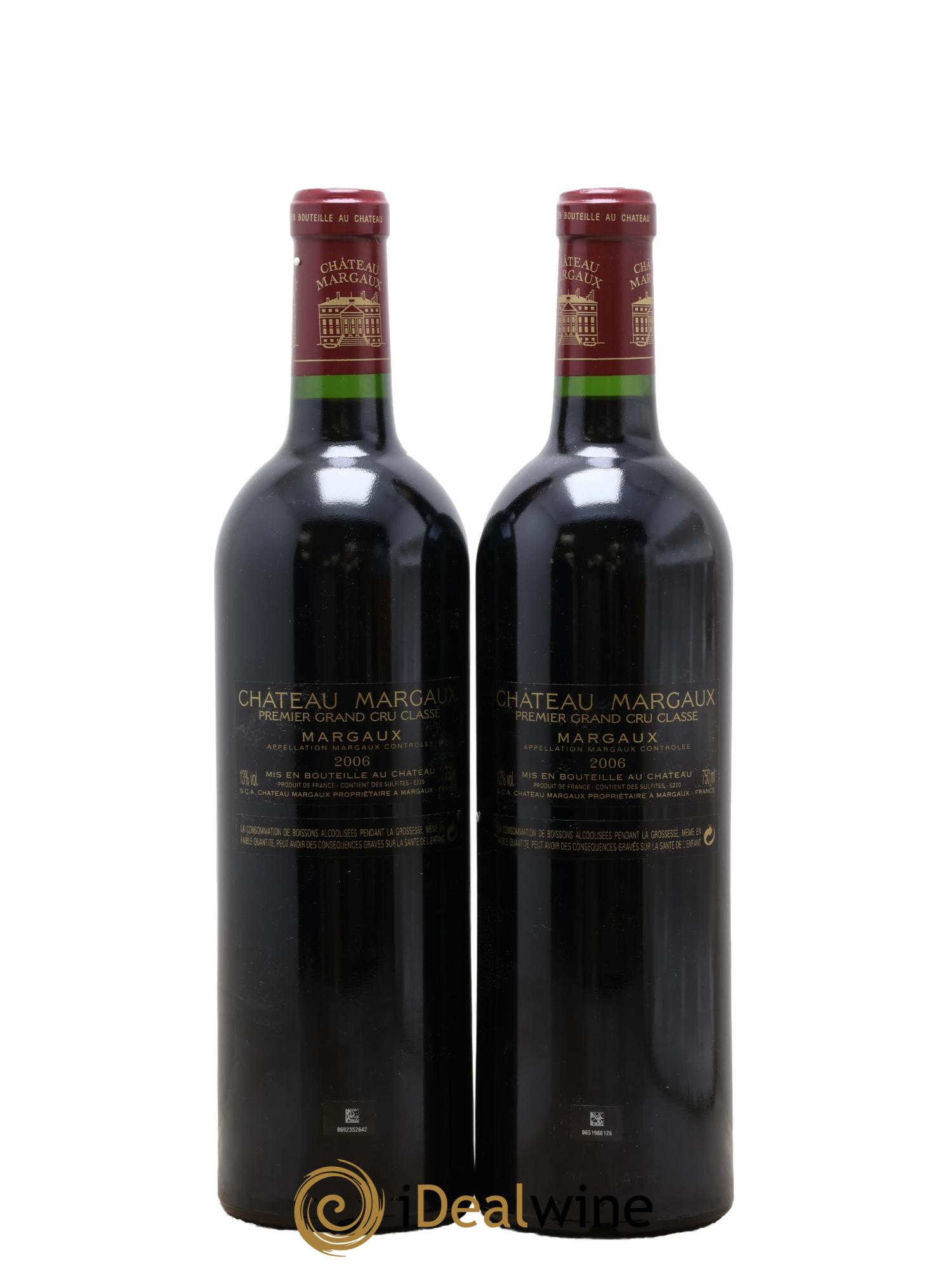 Château Margaux 1er Grand Cru Classé 2006 - Lot de 2 bouteilles - 1