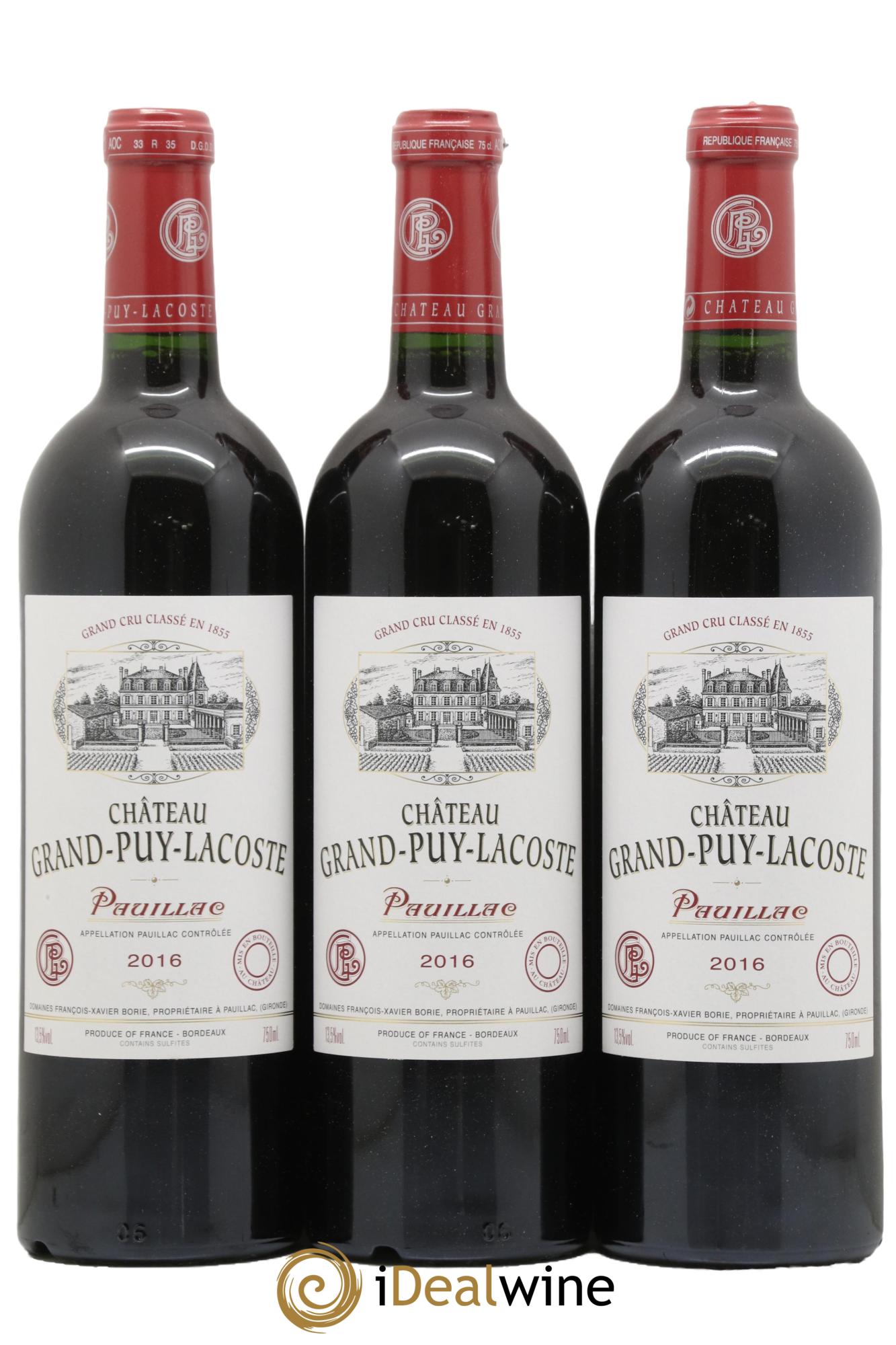 Château Grand Puy Lacoste 5ème Grand Cru Classé  2016 - Lot de 6 bouteilles - 2