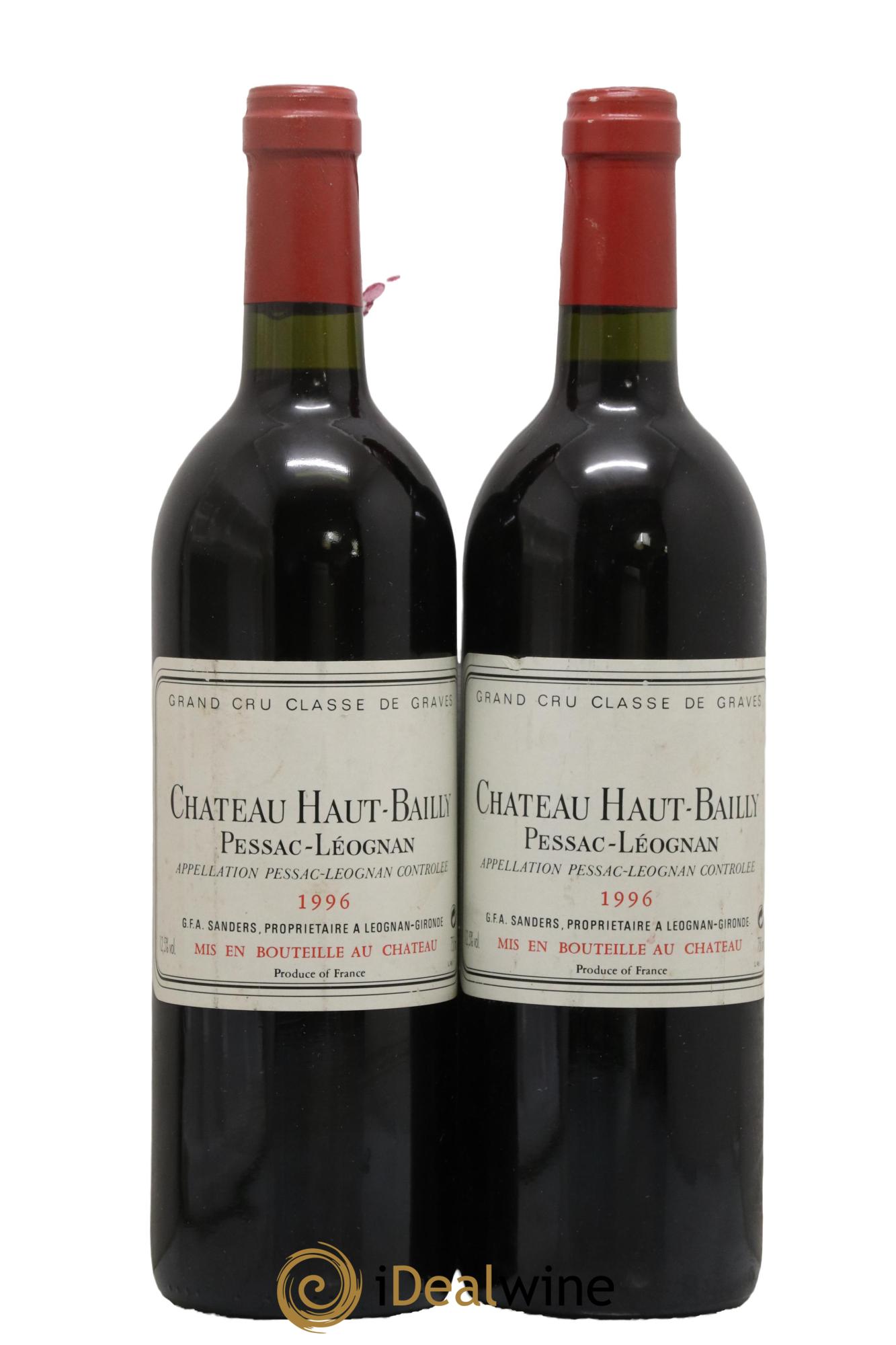 Château Haut-Bailly Cru Classé de Graves 1996 - Lot de 2 bouteilles - 0