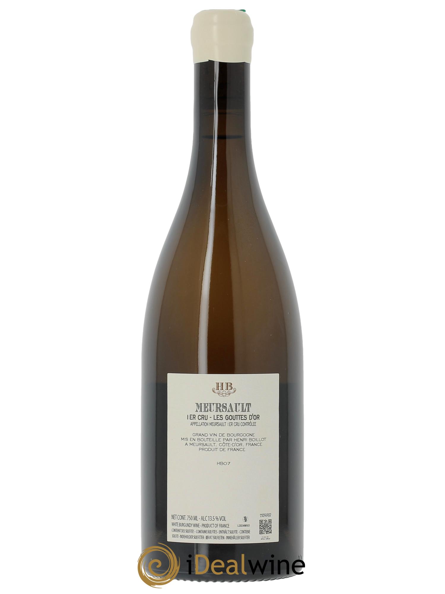 Meursault 1er Cru Les Gouttes d'Or Henri Boillot (Domaine)  2024 - Posten von 1 Flasche - 1