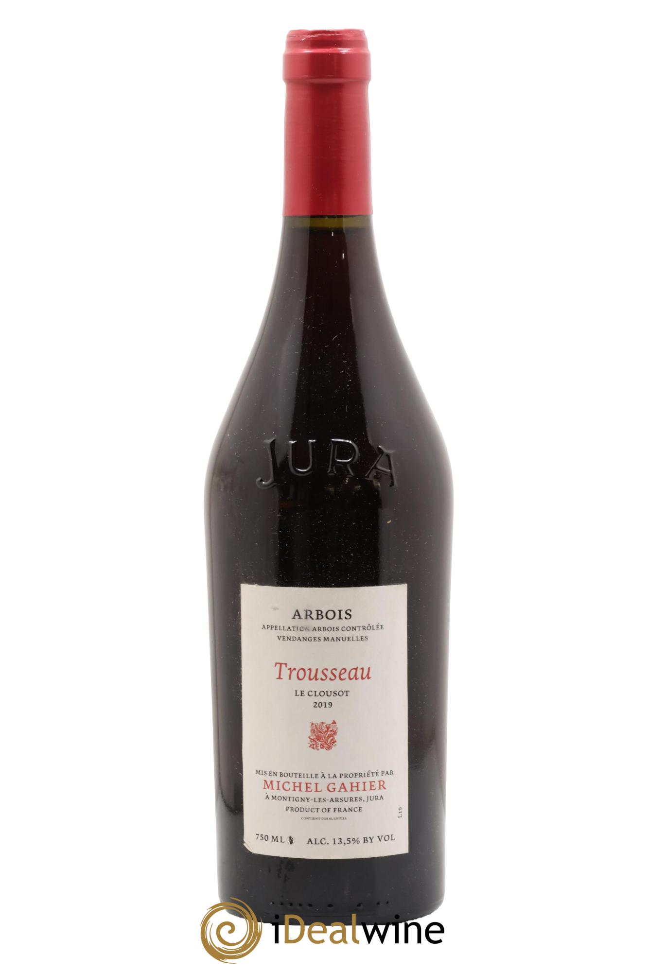 Arbois Trousseau Le Clousot Michel Gahier 2019 - Lot of 1 bottle - 0