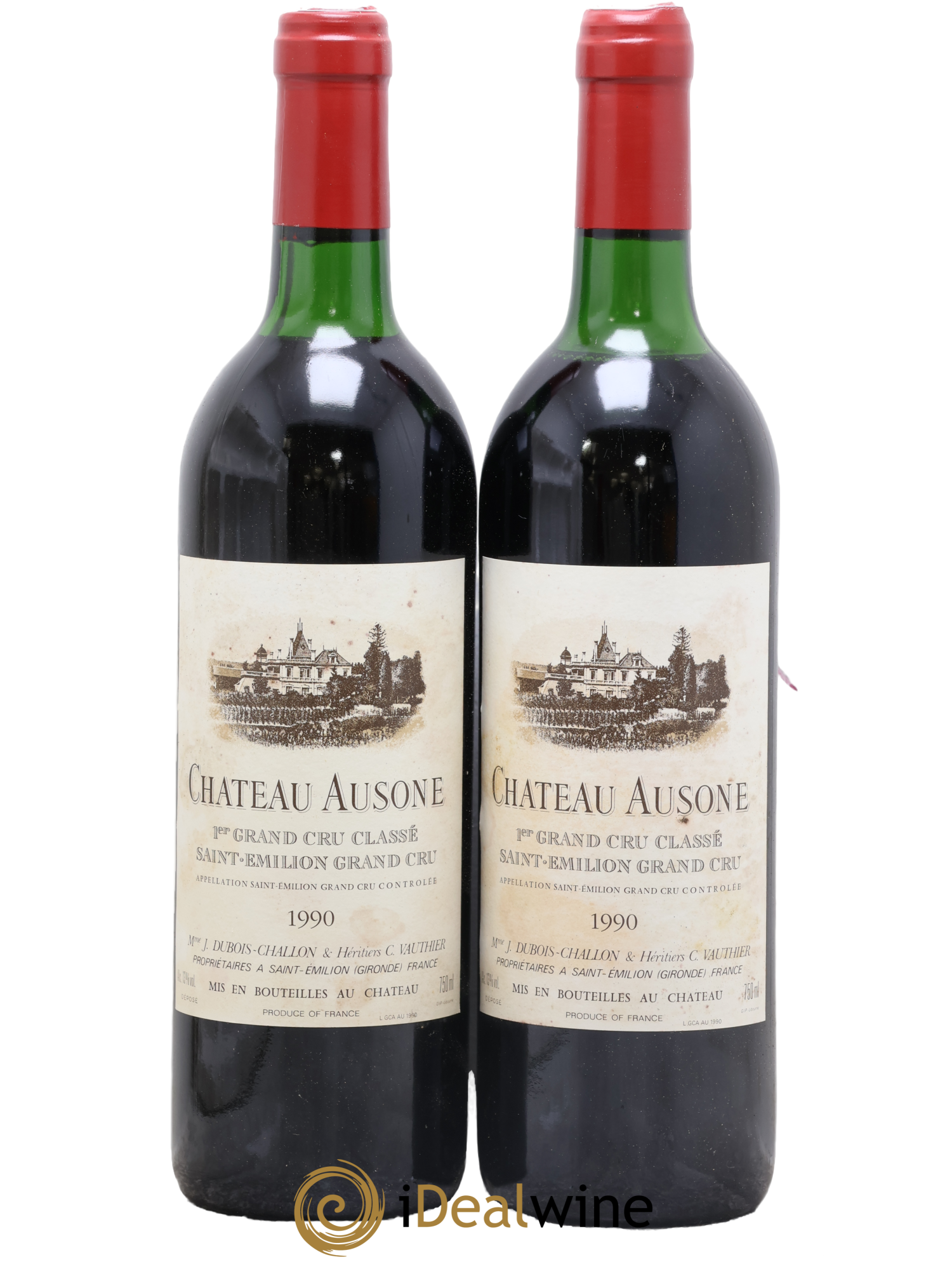 Château Ausone 1er Grand Cru Classé A 1990 - Posten von 2 Flaschen - 0