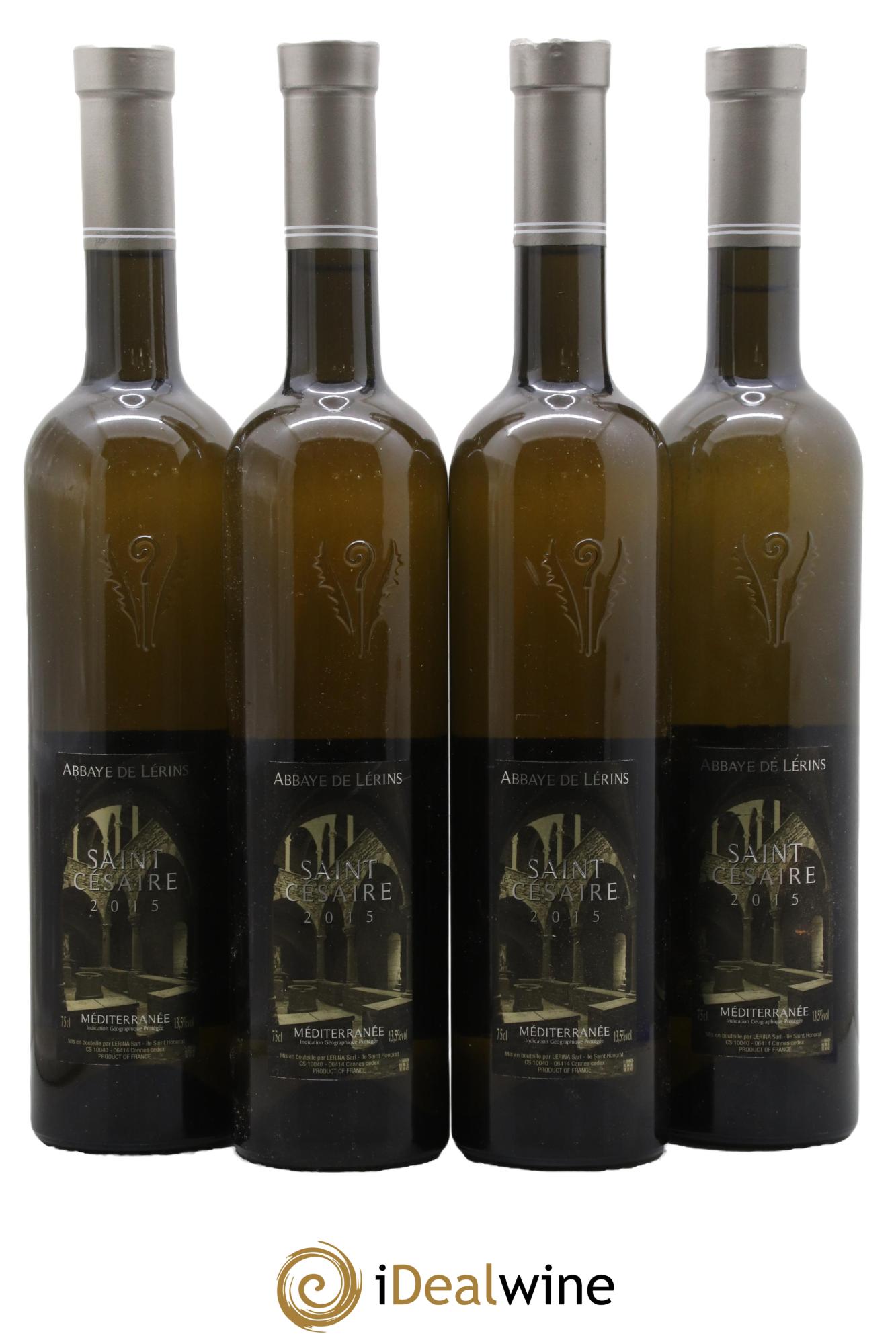 Vin de France IGP Méditerranée Chardonnay Saint Césaire Abbaye de Lérins 2015 - Lot de 4 bouteilles - 0