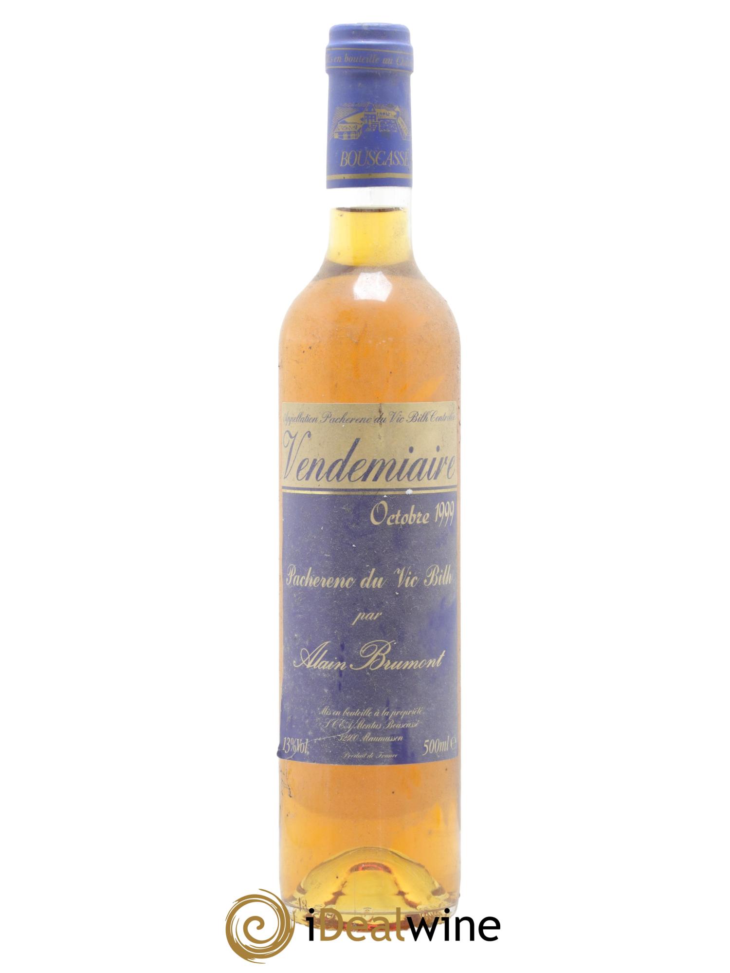 Pacherenc du Vic-Bilh Château Bouscassé Vendemiaire Alain Brumont 1999 - Lot de 1 format 50cl - 0