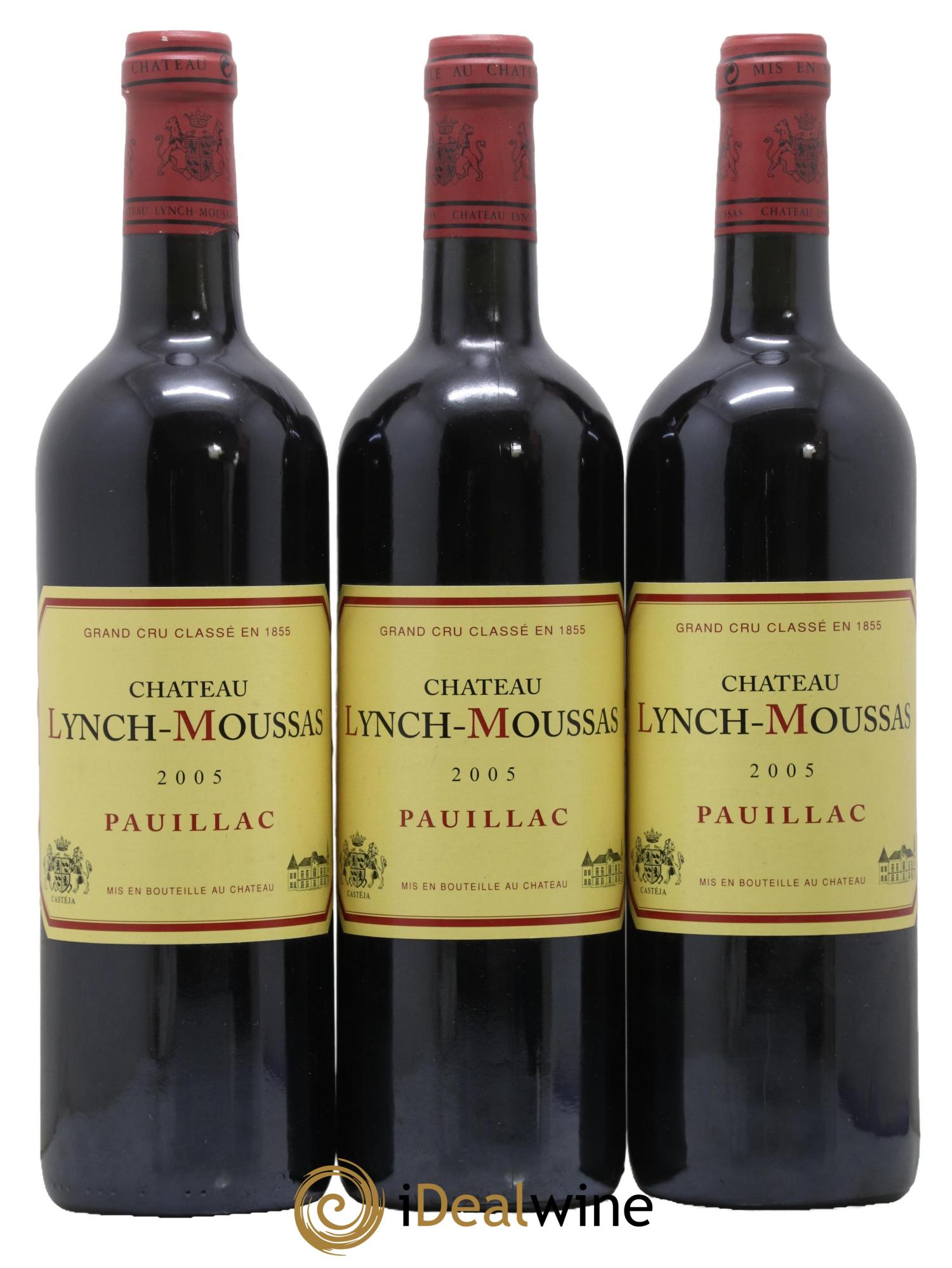 Château Lynch Moussas 5ème Grand Cru Classé 2005 - Lot de 3 bouteilles - 0