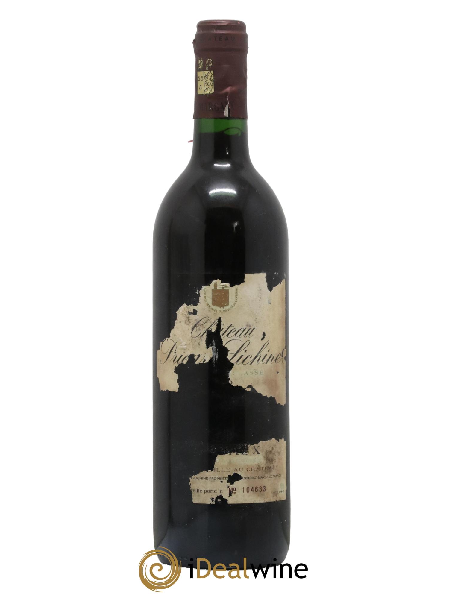 Château Prieuré Lichine 4ème Grand Cru Classé 1992 - Lot de 1 bouteille - 0