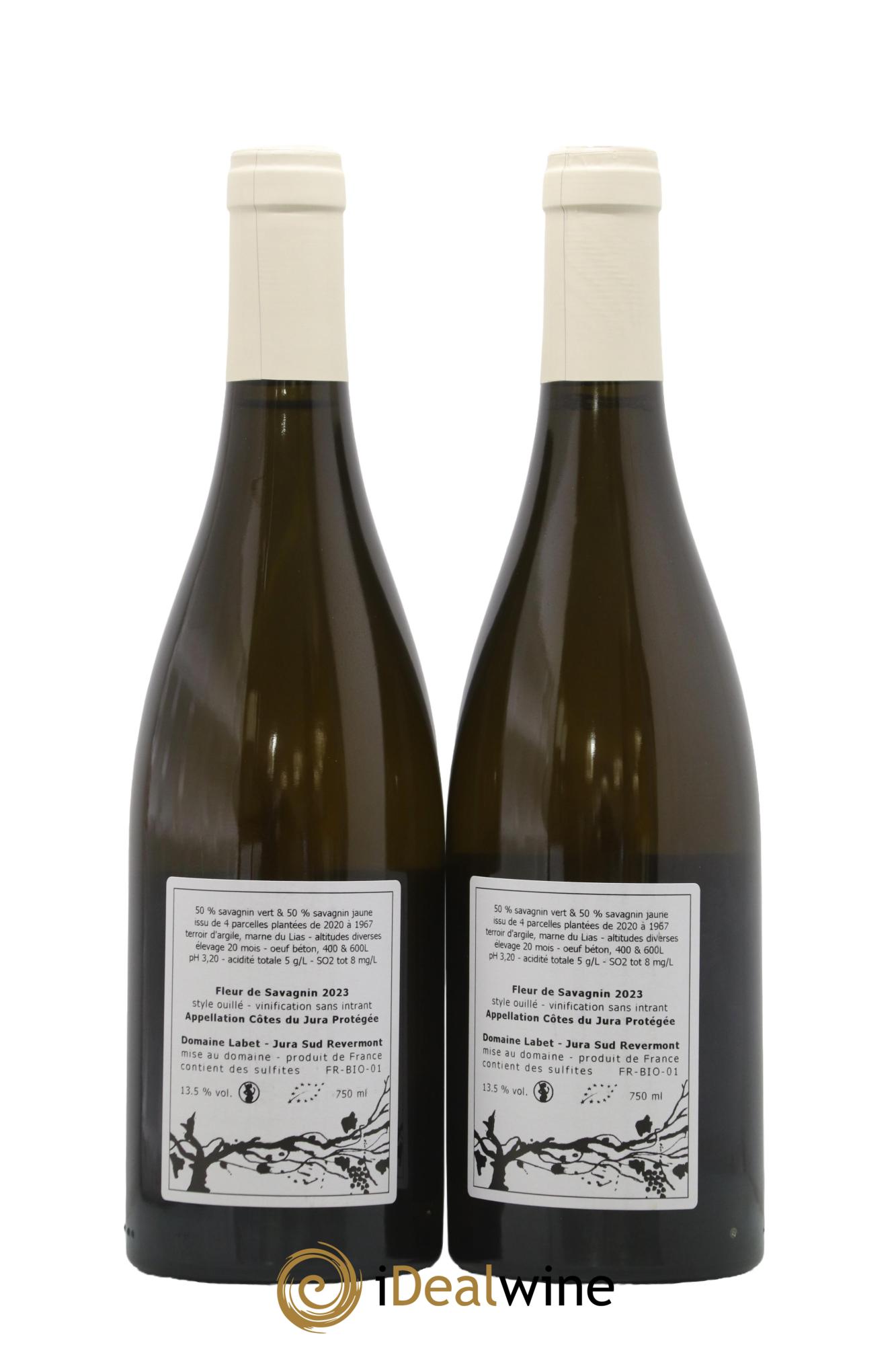 Côtes du Jura Fleur de Savagnin Romain - Julien - Charline Labet 2023 - Lot de 2 bouteilles - 1