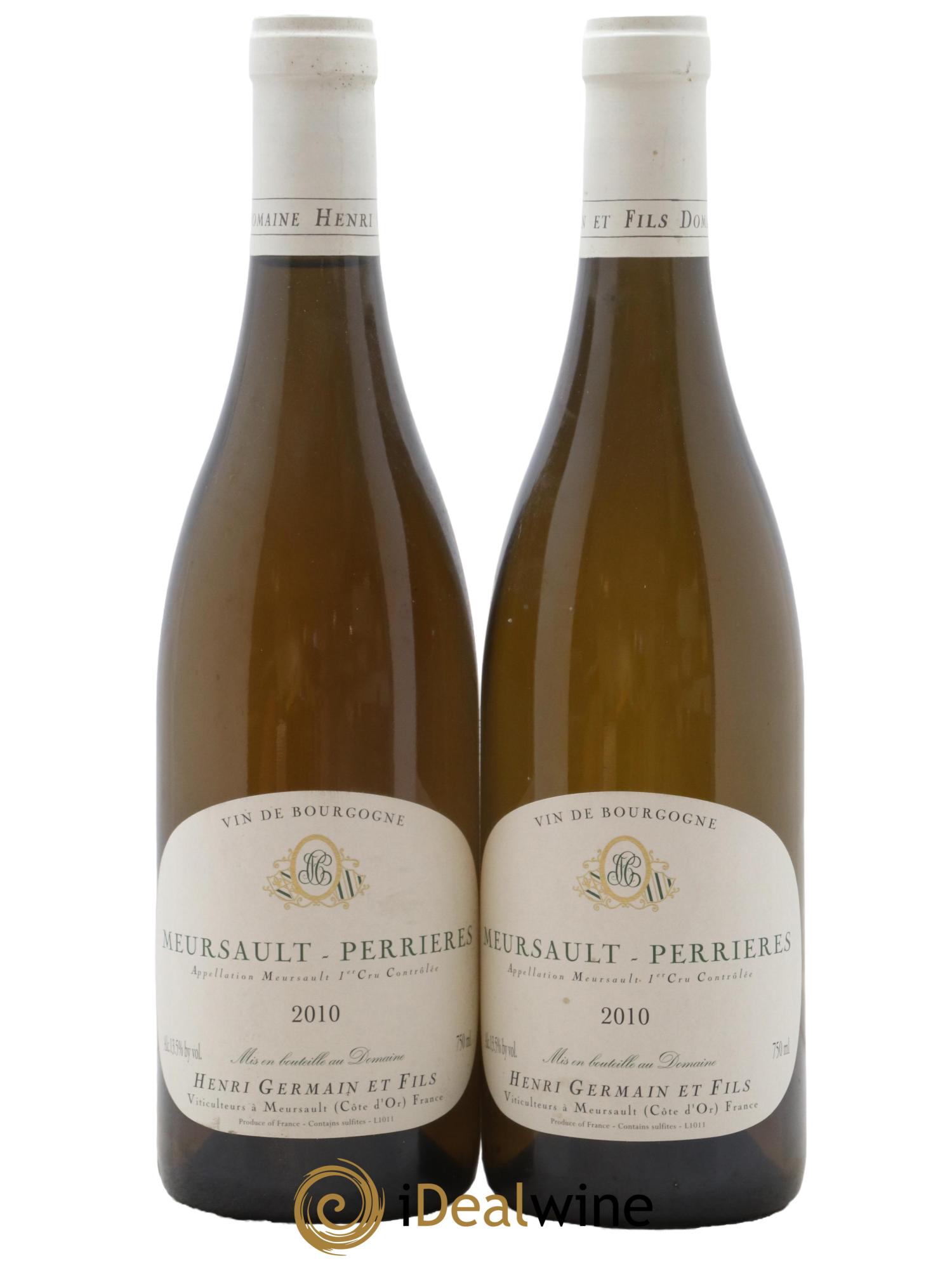 Meursault 1er Cru Perrières Henri Germain 2010 - Lot de 2 bouteilles - 0