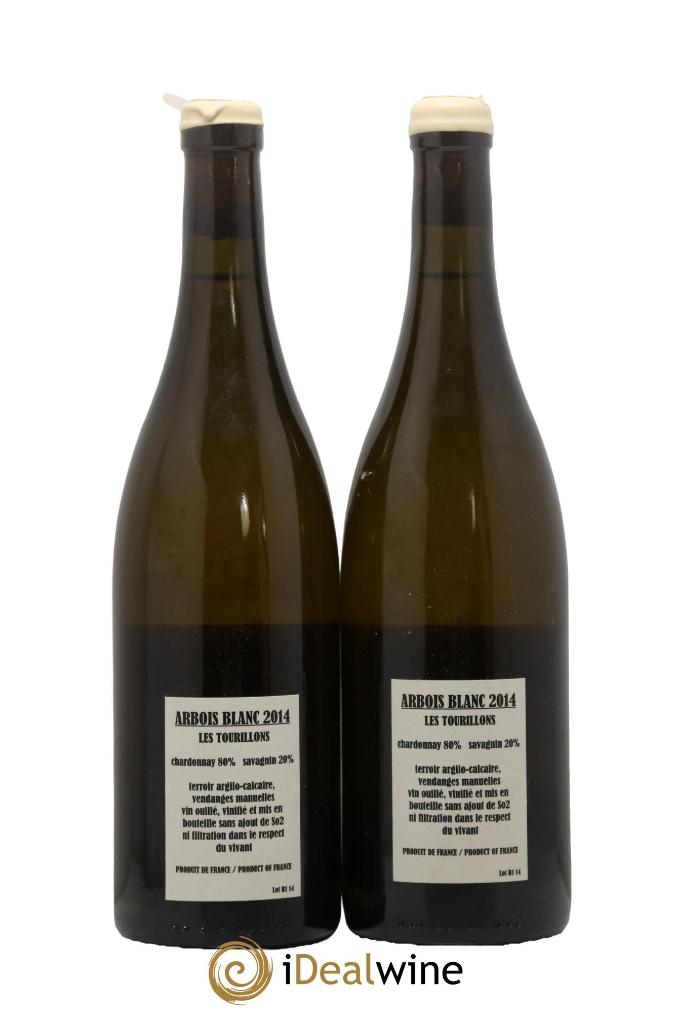 Arbois Chardonnay Savagnin Les Tourillons Adeline Houillon & Renaud Bruyère  2014 - Lot of 2 bottles - 1