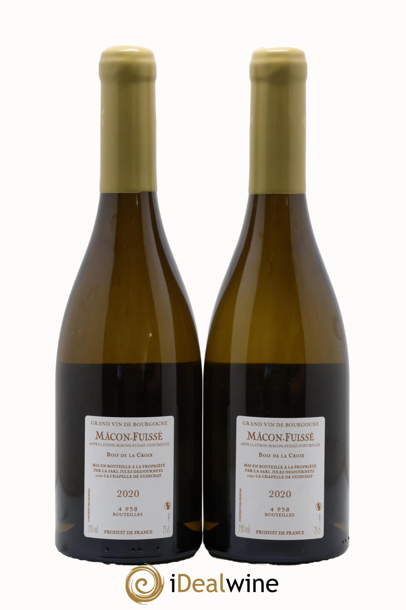 Mâcon-Fuissé Bois de la Croix Jules Desjourneys 2020 - Lot de 2 bouteilles - 1
