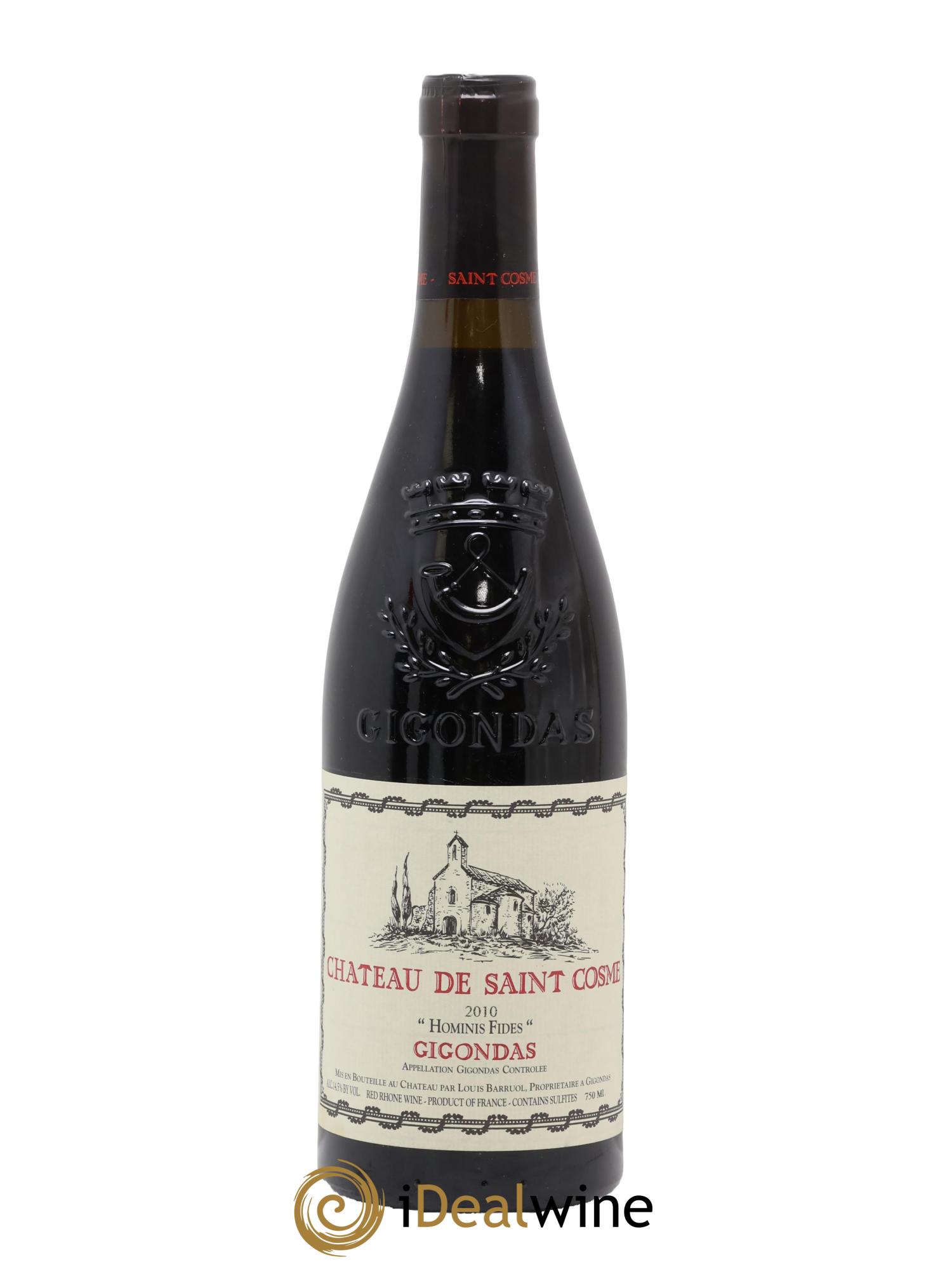 Gigondas Hominis Fides Saint Cosme 2010 - Lot of 1 bottle - 0