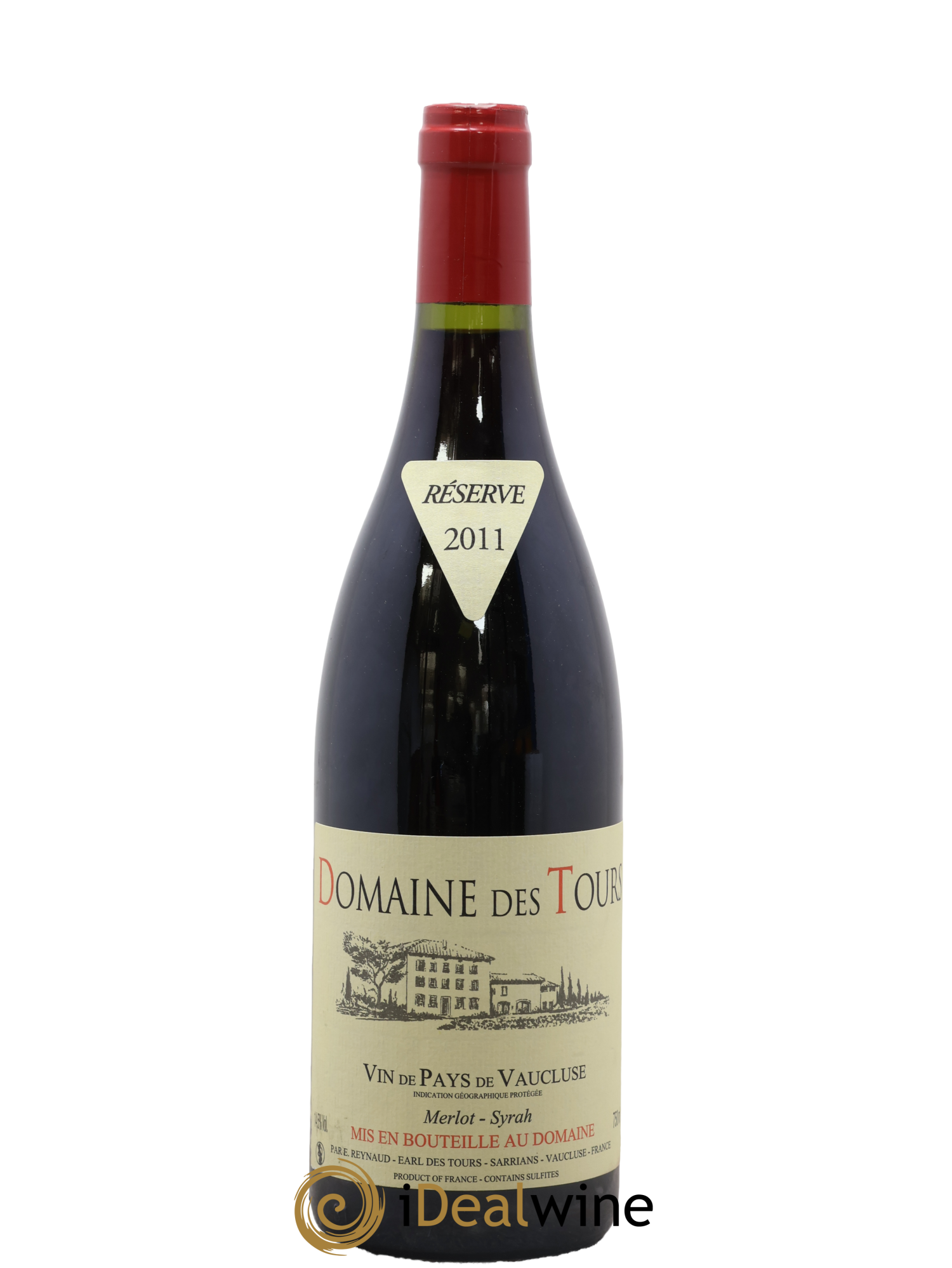 Vaucluse Domaine des Tours Merlot-Syrah Emmanuel Reynaud 2011 - Lot of 1 bottle - 0