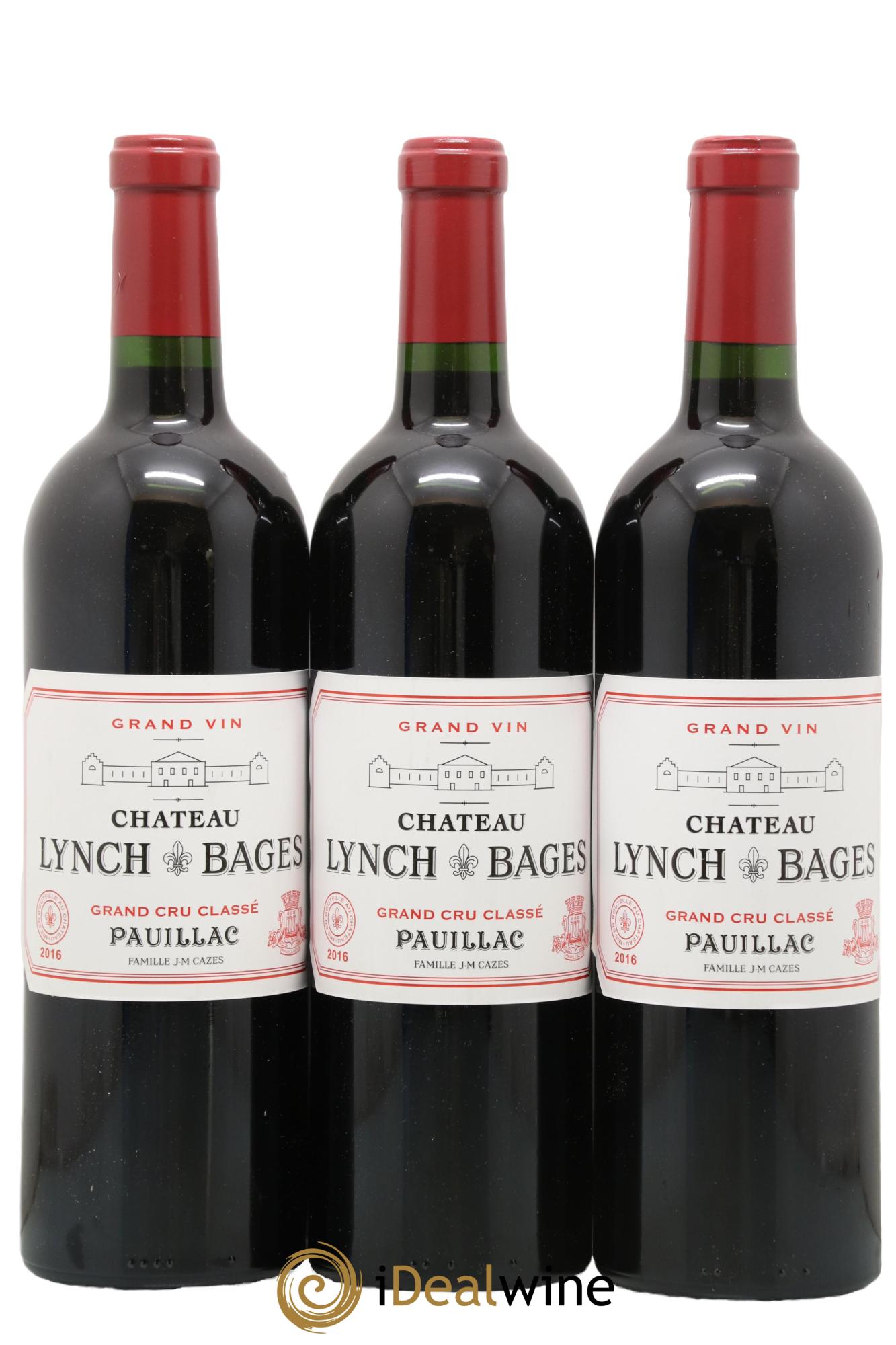 Château Lynch Bages 5ème Grand Cru Classé 2016 - Lot de 3 bouteilles - 0