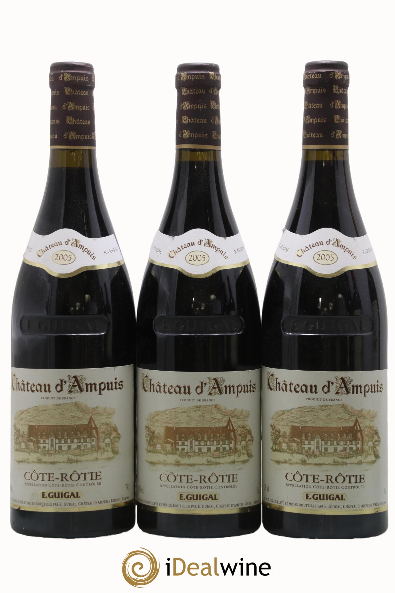 Côte-Rôtie Château d'Ampuis Guigal 2005 - Posten von 3 Flaschen - 0