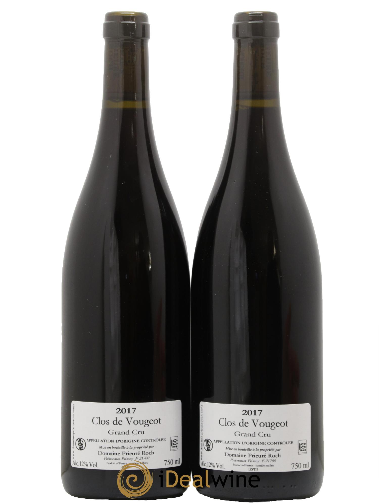 Clos de Vougeot Grand Cru Prieuré Roch 2017 - Lot de 2 bouteilles - 1