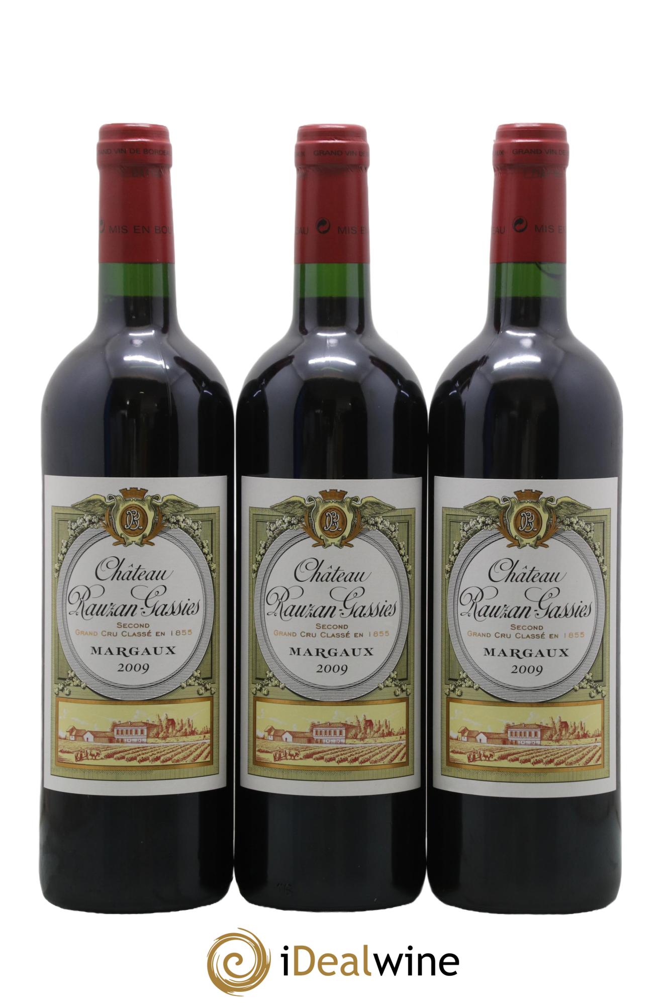 Château Rauzan-Gassies 2ème Grand Cru Classé 2009 - Lot of 3 bottles - 0