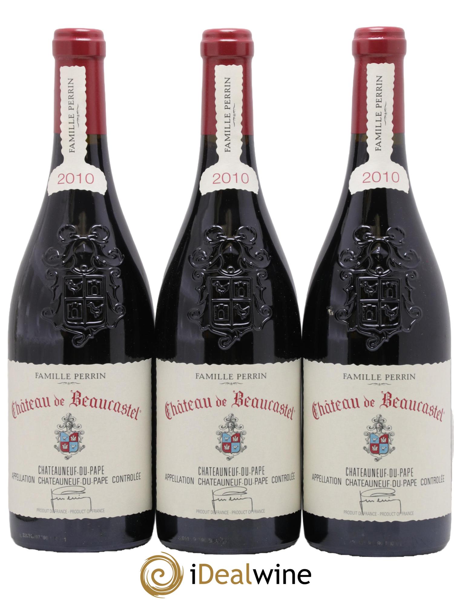 Châteauneuf-du-Pape Château de Beaucastel Famille Perrin 2010 - Lot de 3 bouteilles - 0