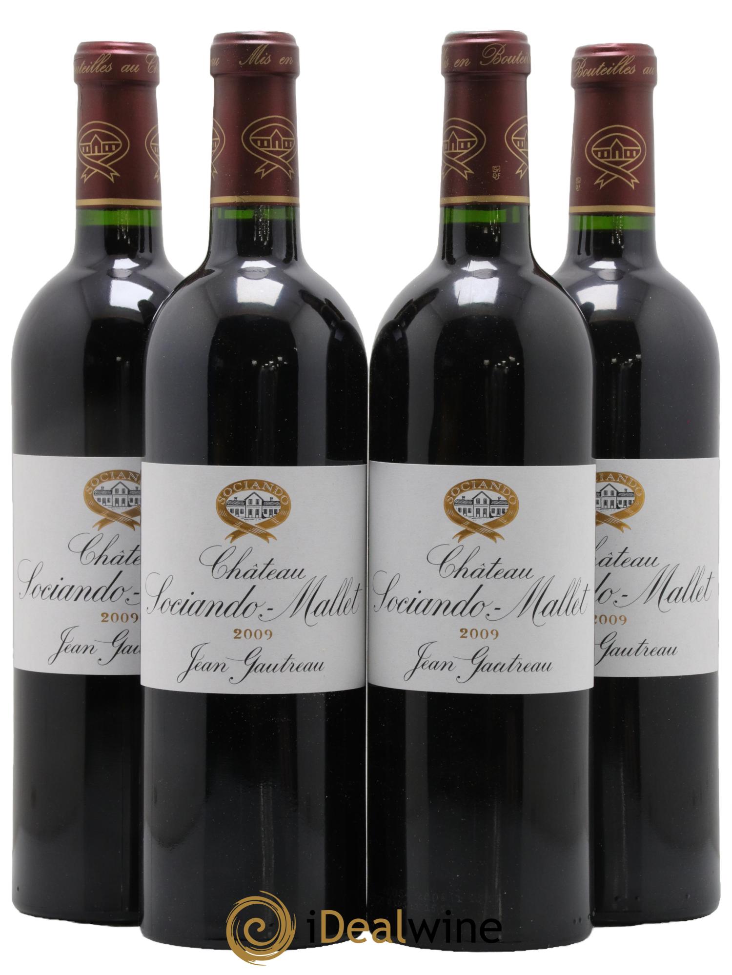 Château Sociando Mallet 2009 - Lot de 4 bouteilles - 0