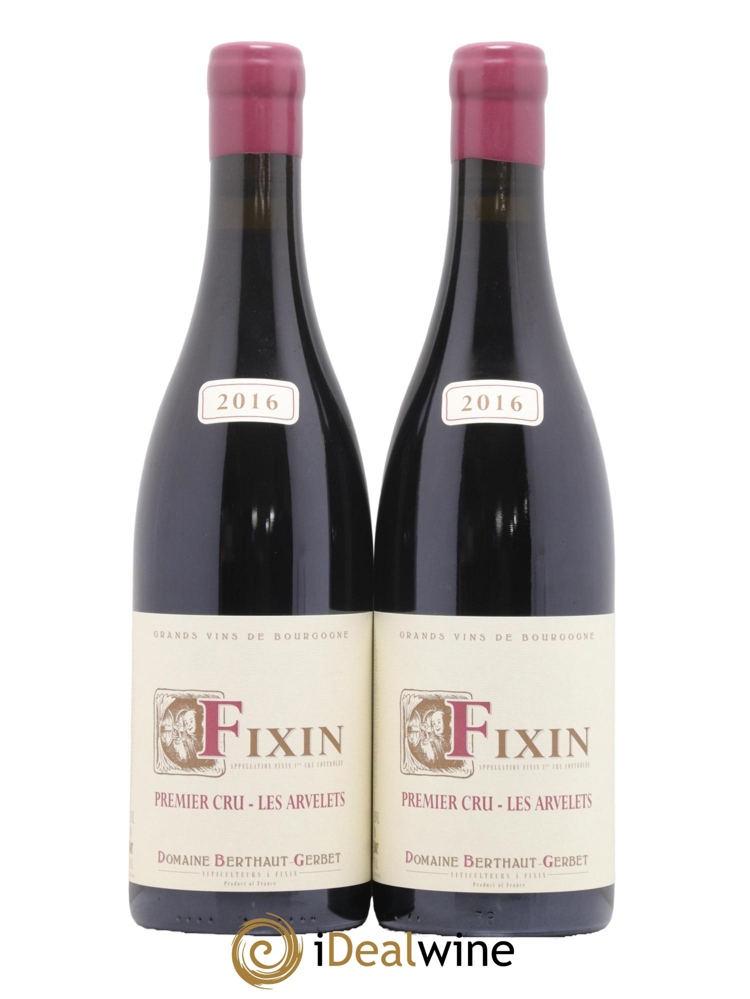 Fixin 1er Cru Les Arvelets Domaine Berthaut Gerbet 2016 - Lot de 2 bouteilles - 0