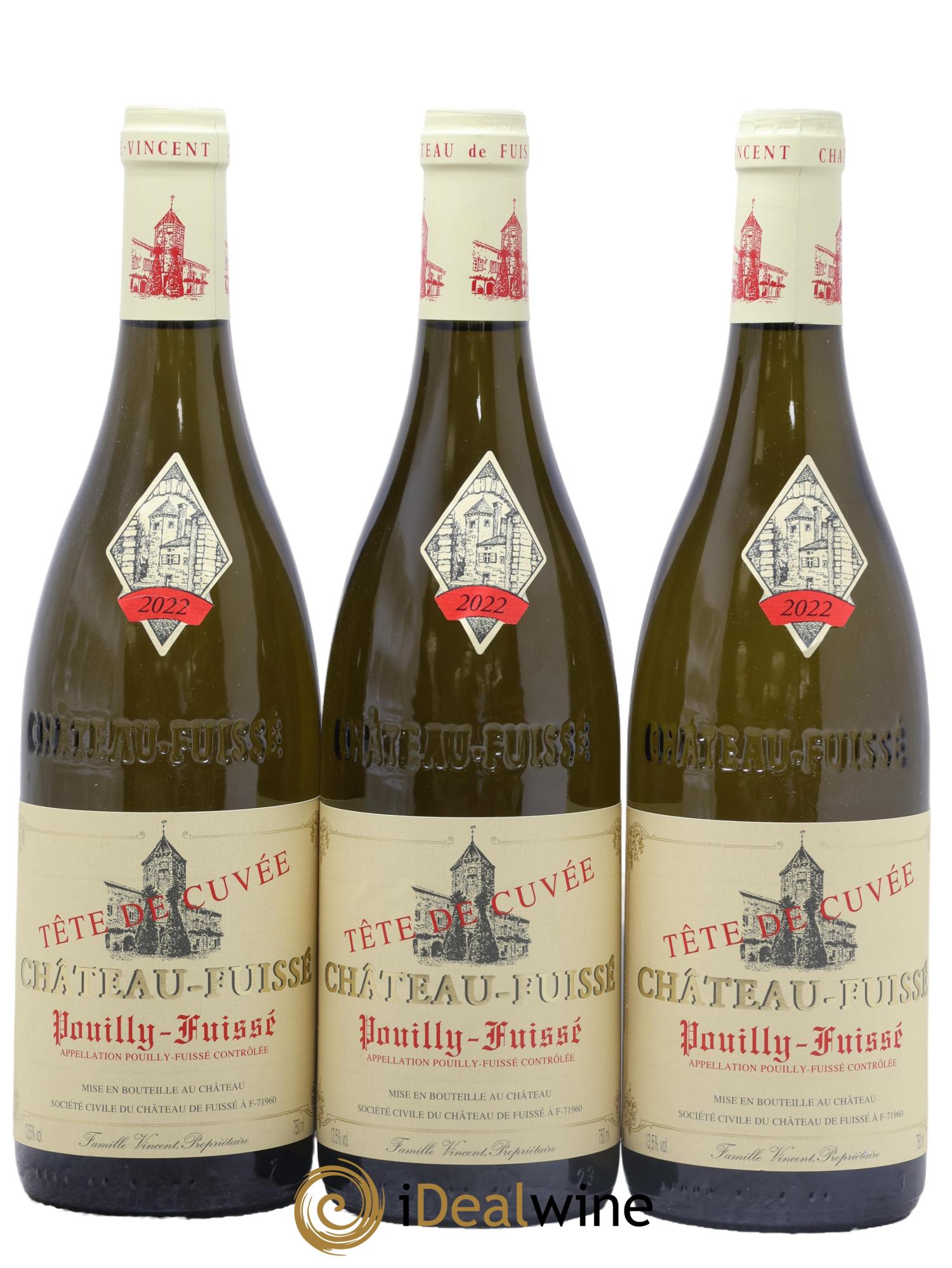 Pouilly-Fuissé Château Fuissé Tête de Cuvée 2022 - Lotto di 3 bottiglie - 0