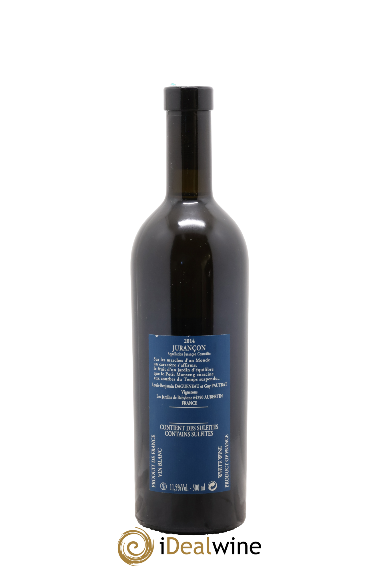 Vin de France (anciennement Jurançon) Jardins de Babylone Didier Dagueneau 2014 - Lot of 1 500ml format  - 1