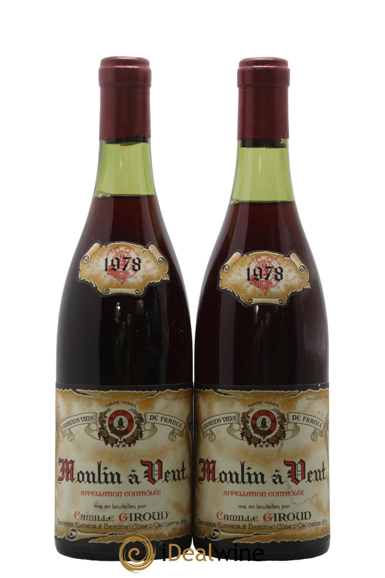 Moulin-à-Vent Camille Giroud 1978 - Lot de 2 bouteilles - 0