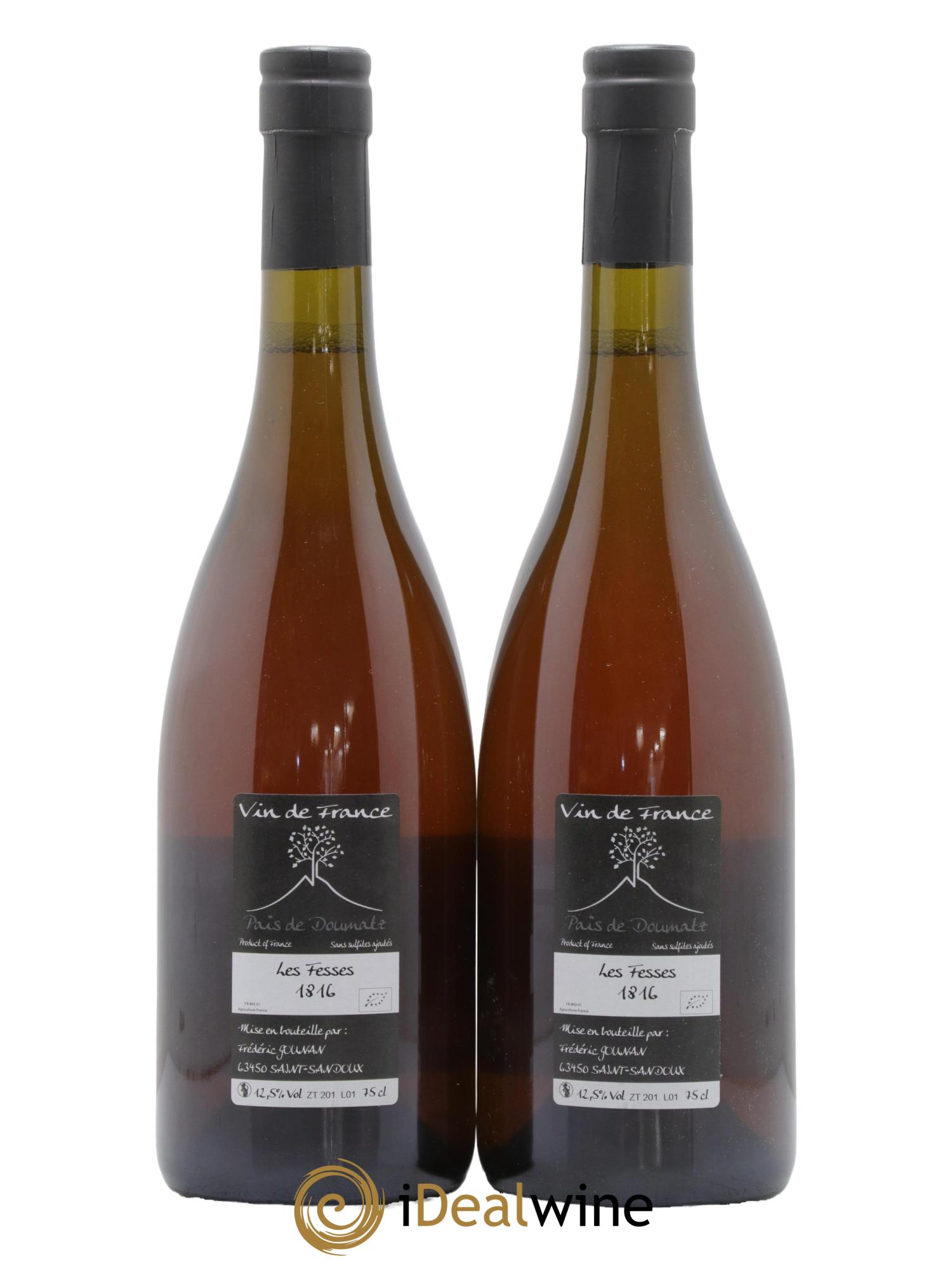 Vin de France Les Fesses Vignoble de l'Arbre Blanc 2016 - Lot of 2 bottles - 1