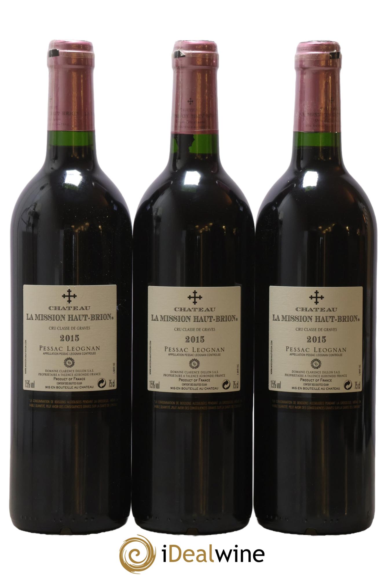 Château la Mission Haut-Brion Cru Classé de Graves 2015 - Lot de 6 bouteilles - 2