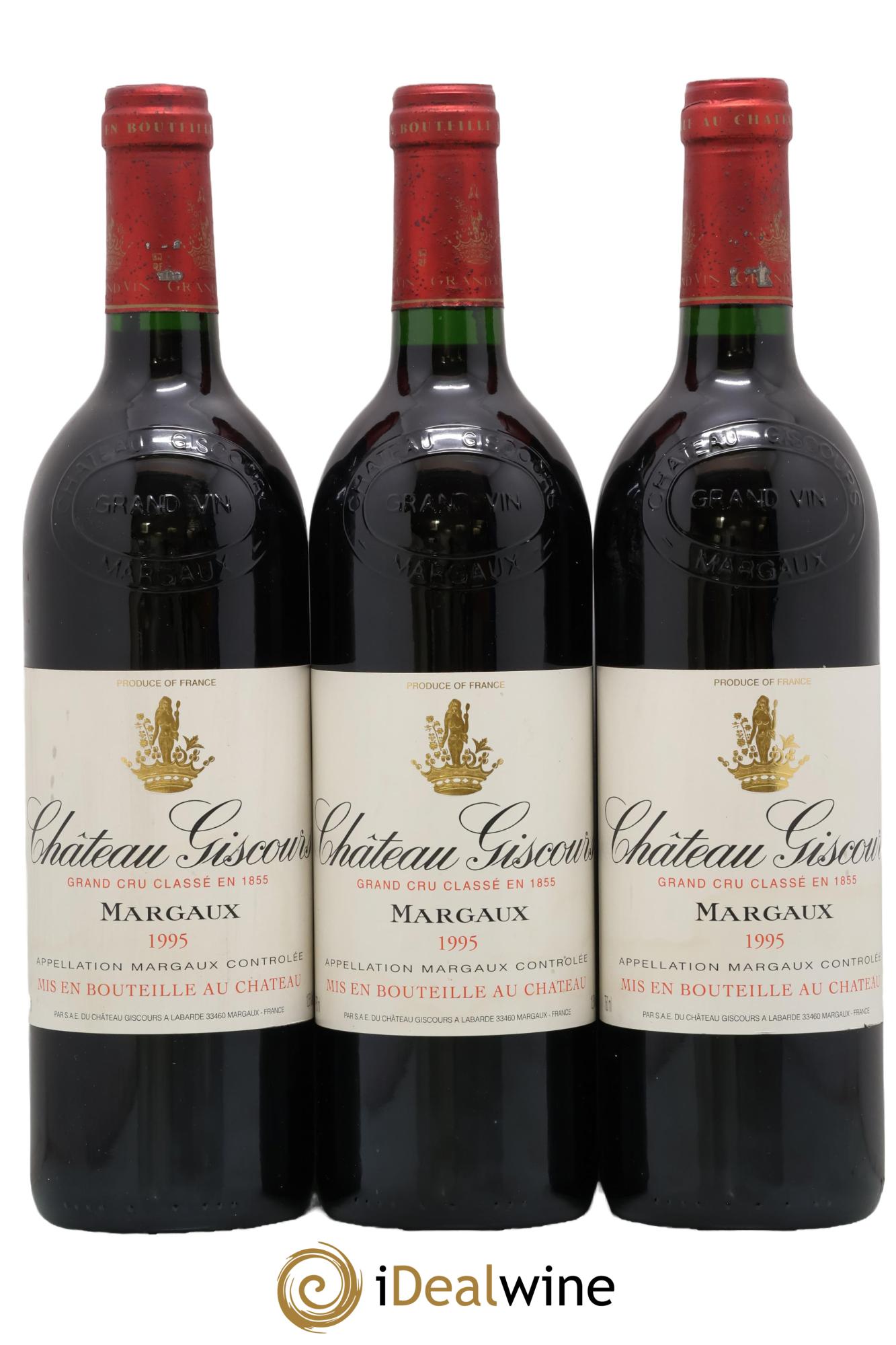 Château Giscours 3ème Grand Cru Classé 1995 - Lot de 3 bouteilles - 0