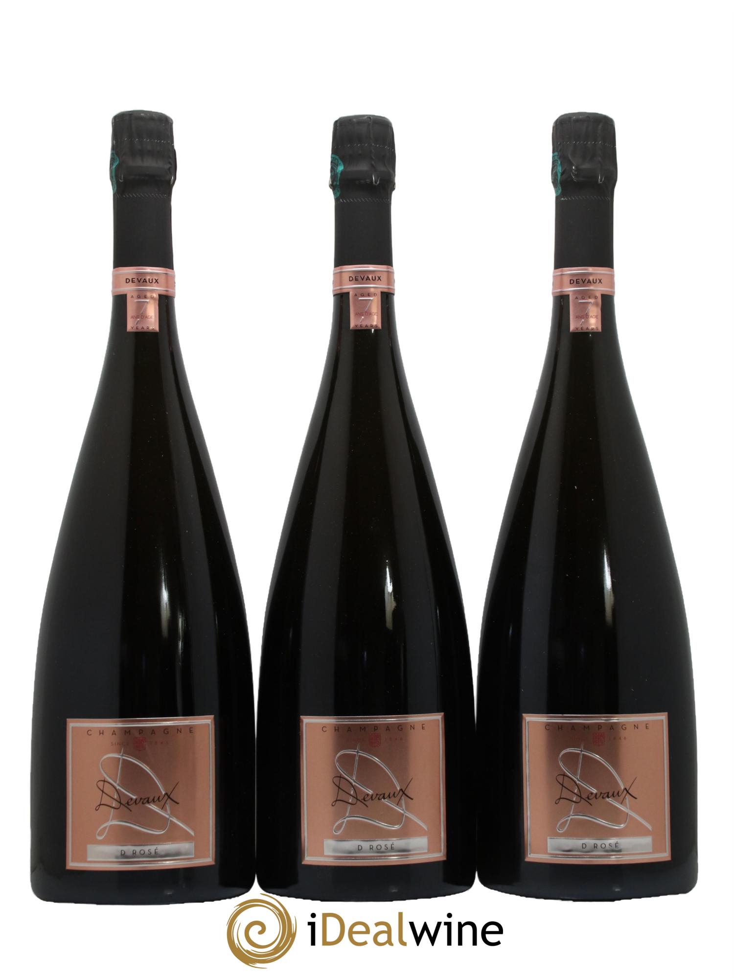 Champagne - Brut D Rosé 7 ans d'âge Devaux - Lot de 3 magnums - 1