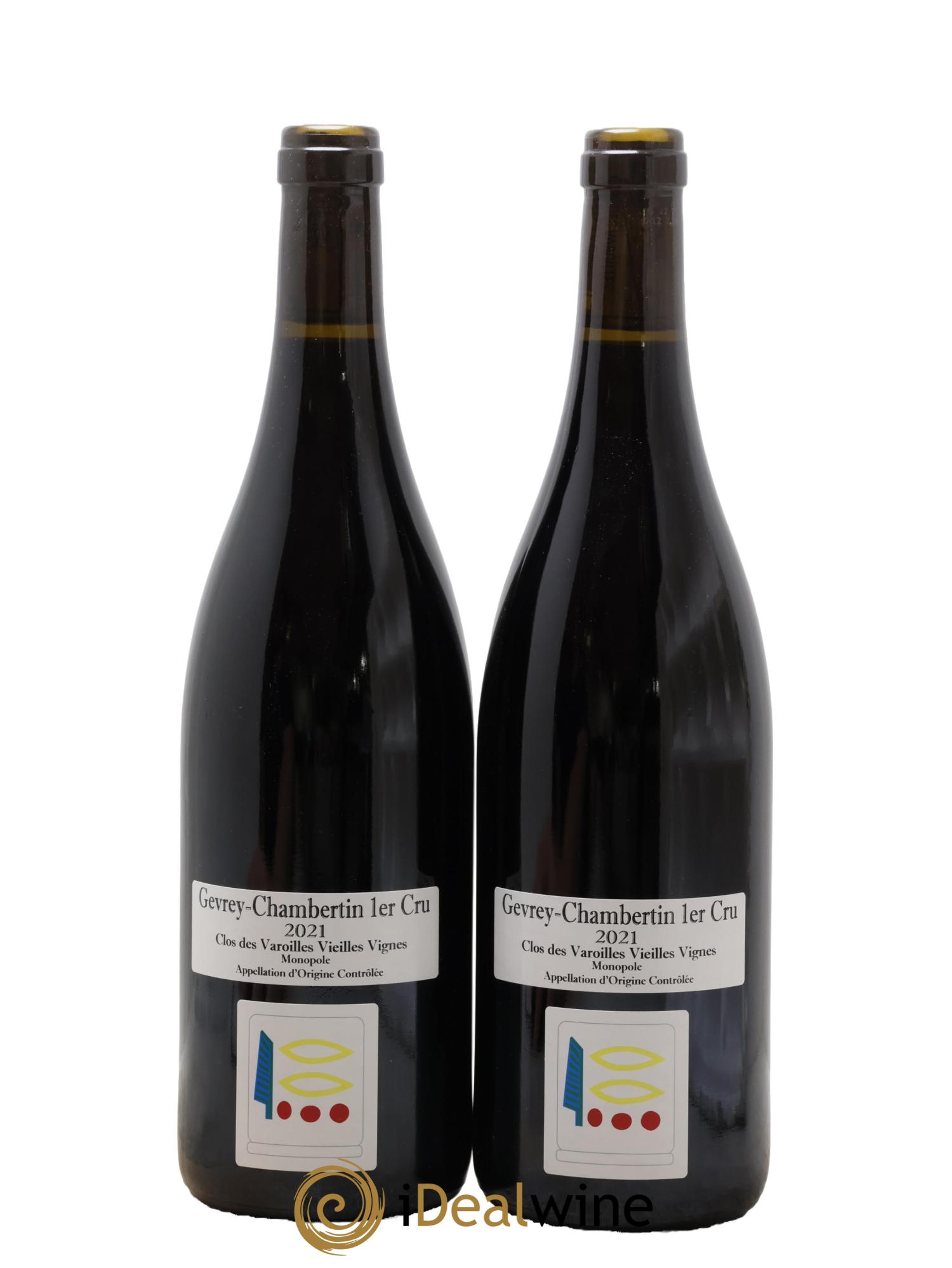 Gevrey-Chambertin 1er Cru Le Clos des Varoilles Vieilles Vignes Monopole Prieuré Roch 2021 - Lot de 2 bouteilles - 0