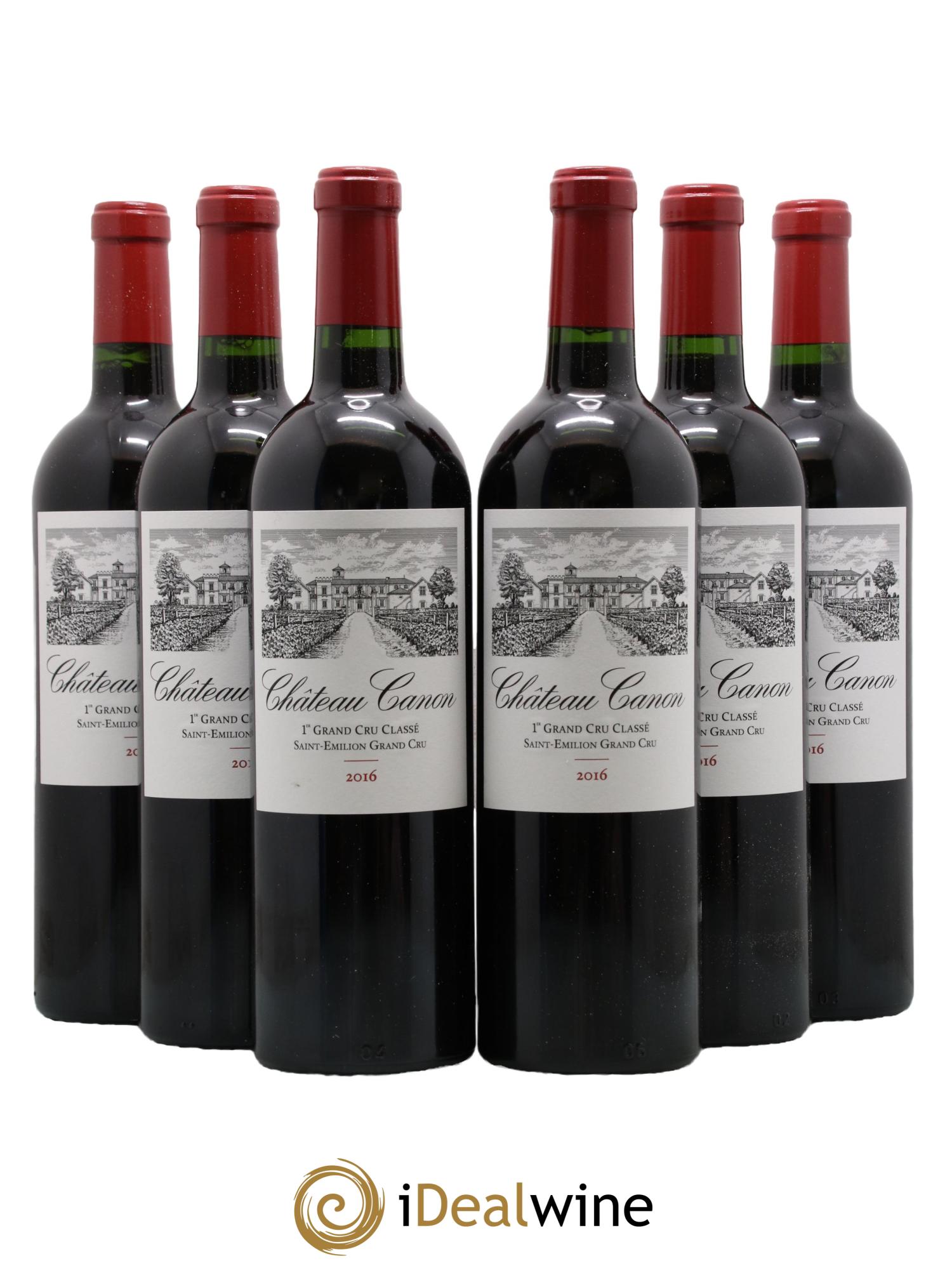 Château Canon 1er Grand Cru Classé B 2016 - Lot de 6 bouteilles - 0