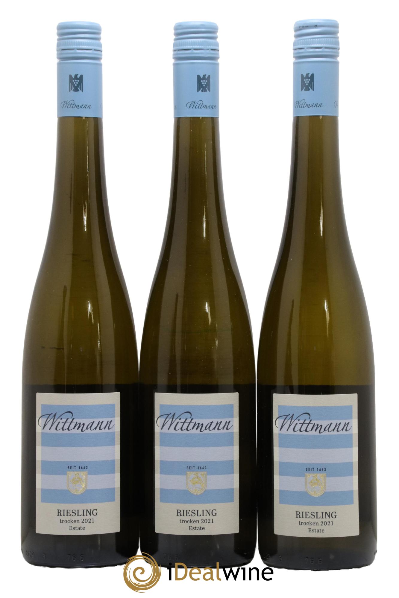Allemagne Rheinhessen Allemagne Trocken Estate Wittmann 2021 - Lot de 3 bouteilles - 0